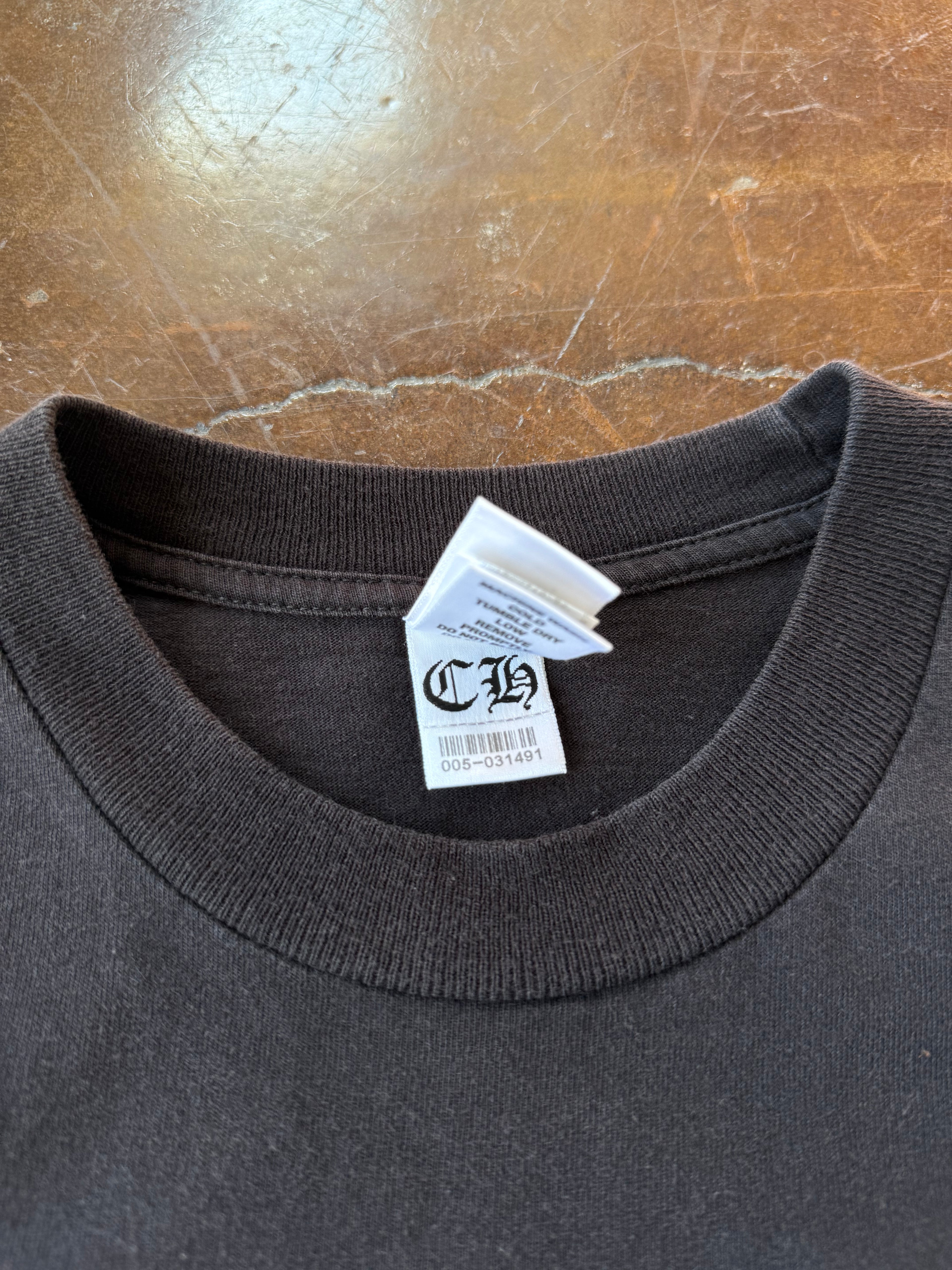 2000s Chrome Hearts "horseshoe" logo pocket shirt (SMALL)