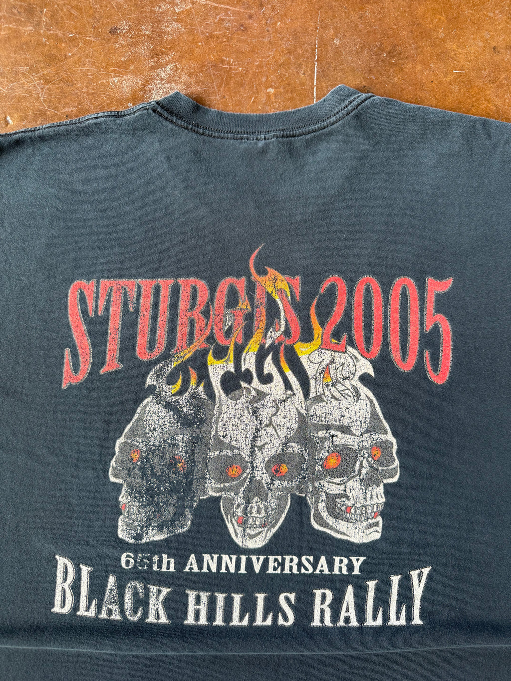 2005 Sturgis Skull Black Hills Rally cut-off biker shirt (XL)