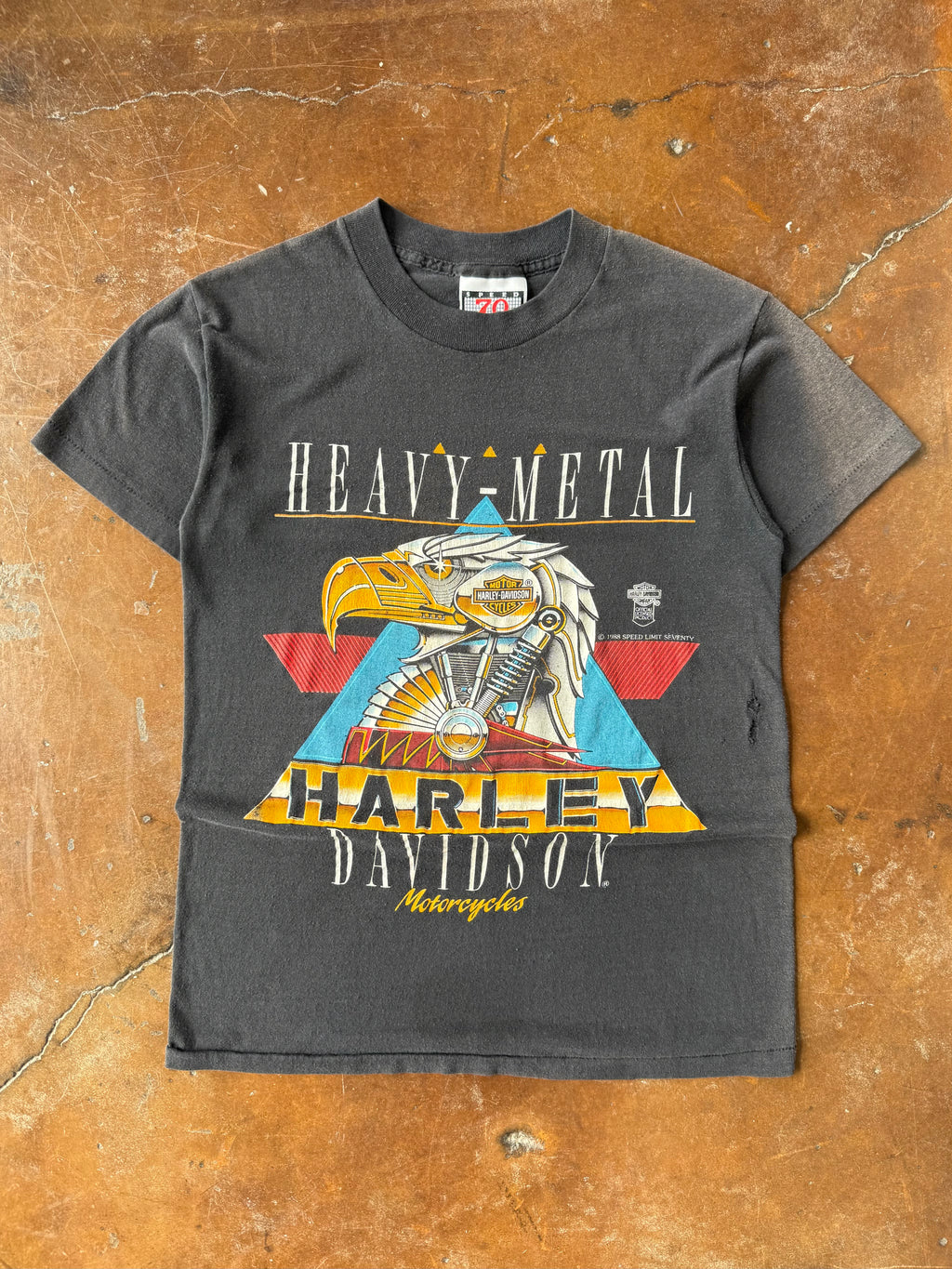 1988 Harley Davidson "heavy metal" biker shirt (MEDIUM)