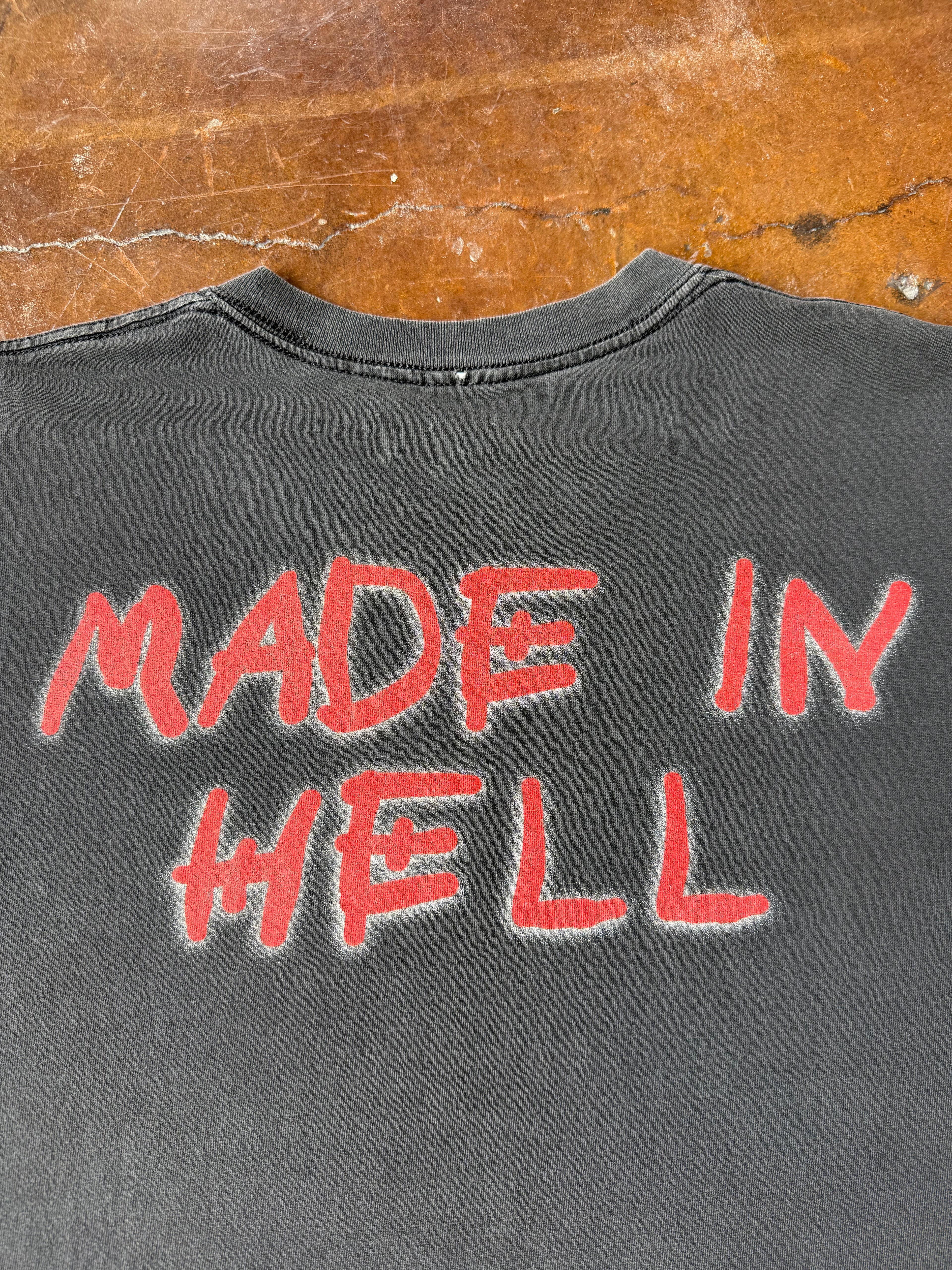 1997 Friday the 13th Jason "made in hell" movie promo shirt (LARGE)
