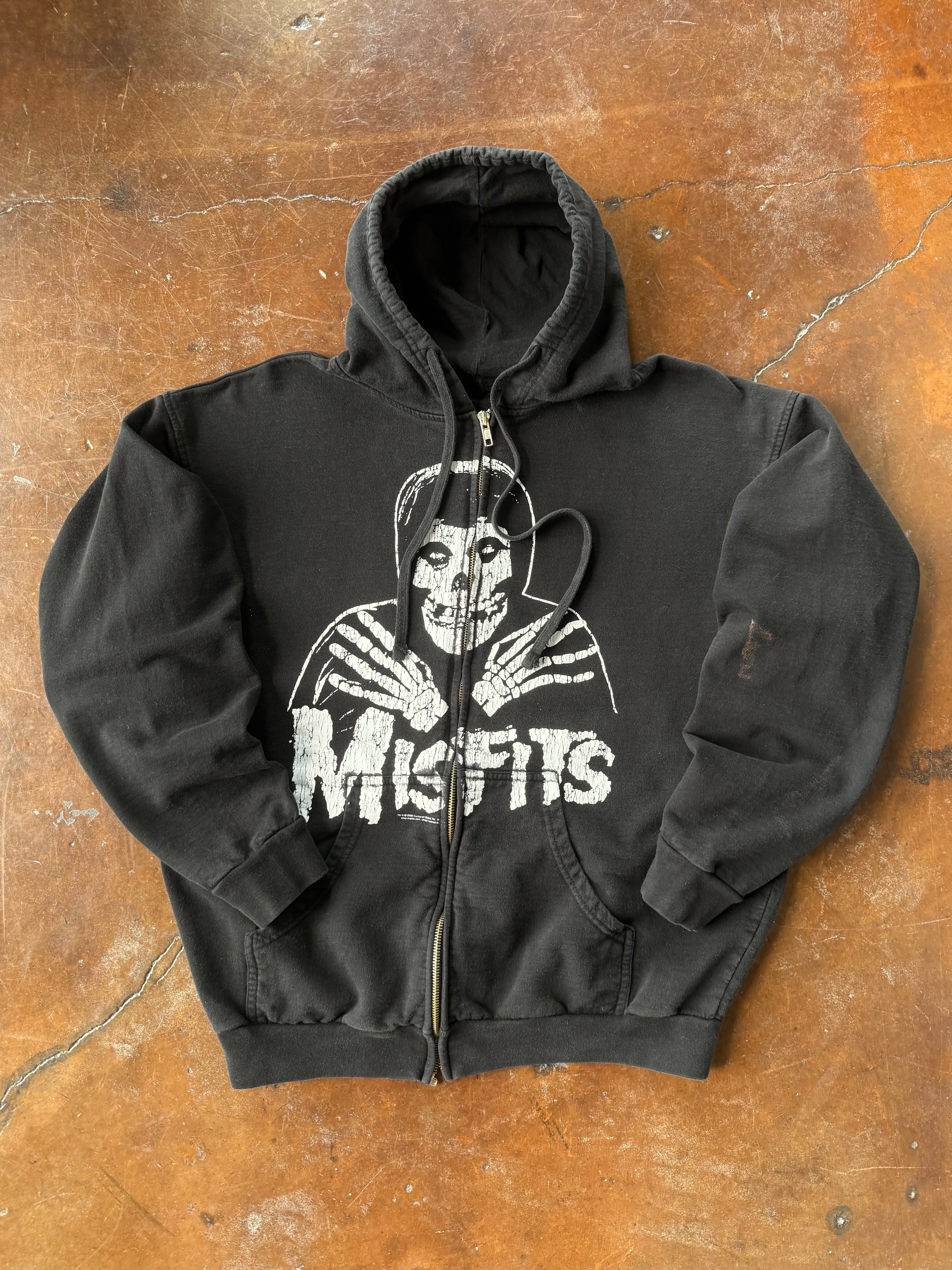 2000s Misfits "twisted dream" zip-up hoodie (LARGE)