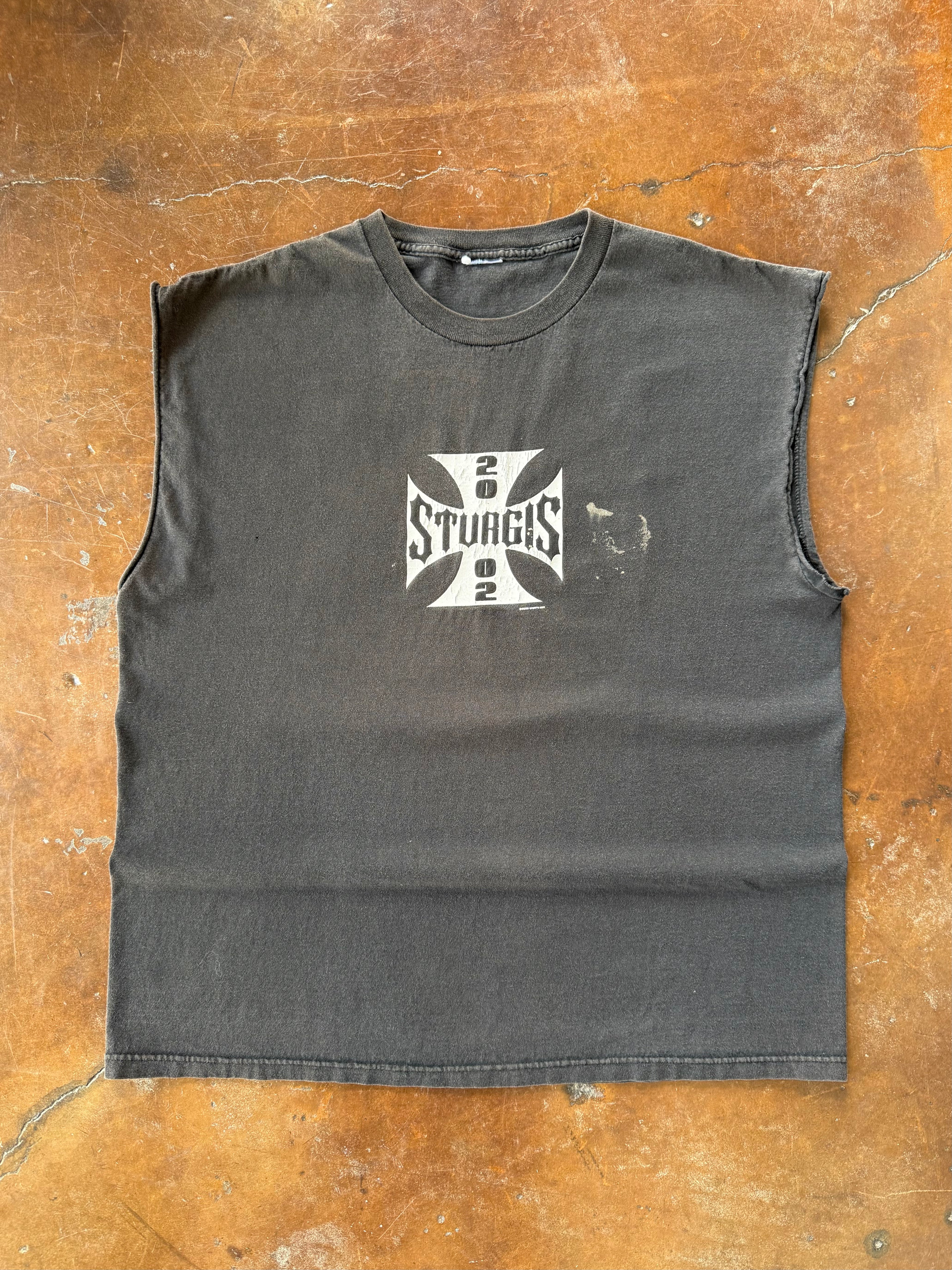 2002 Sturgis West Coast Choppers style cut-off biker shirt (XL)