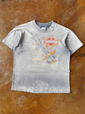 80s deep faded Harley Davidson "real steel" biker shirt (LARGE)