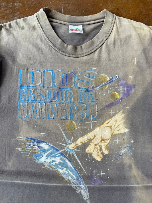 90s faded Jesus "dios creador del universo" shirt (XL)