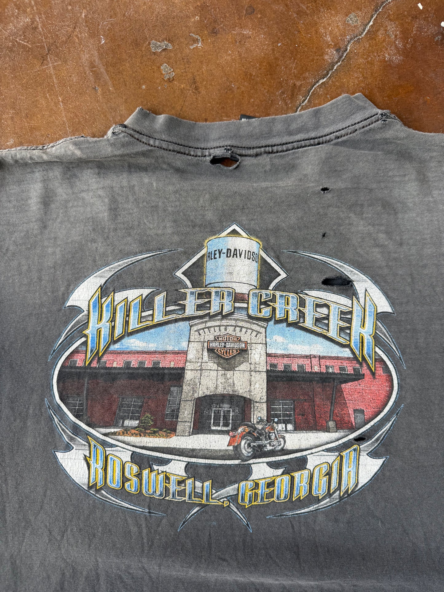 90s faded Harley Davidson "chrome eagle" cut-off shirt (XL)