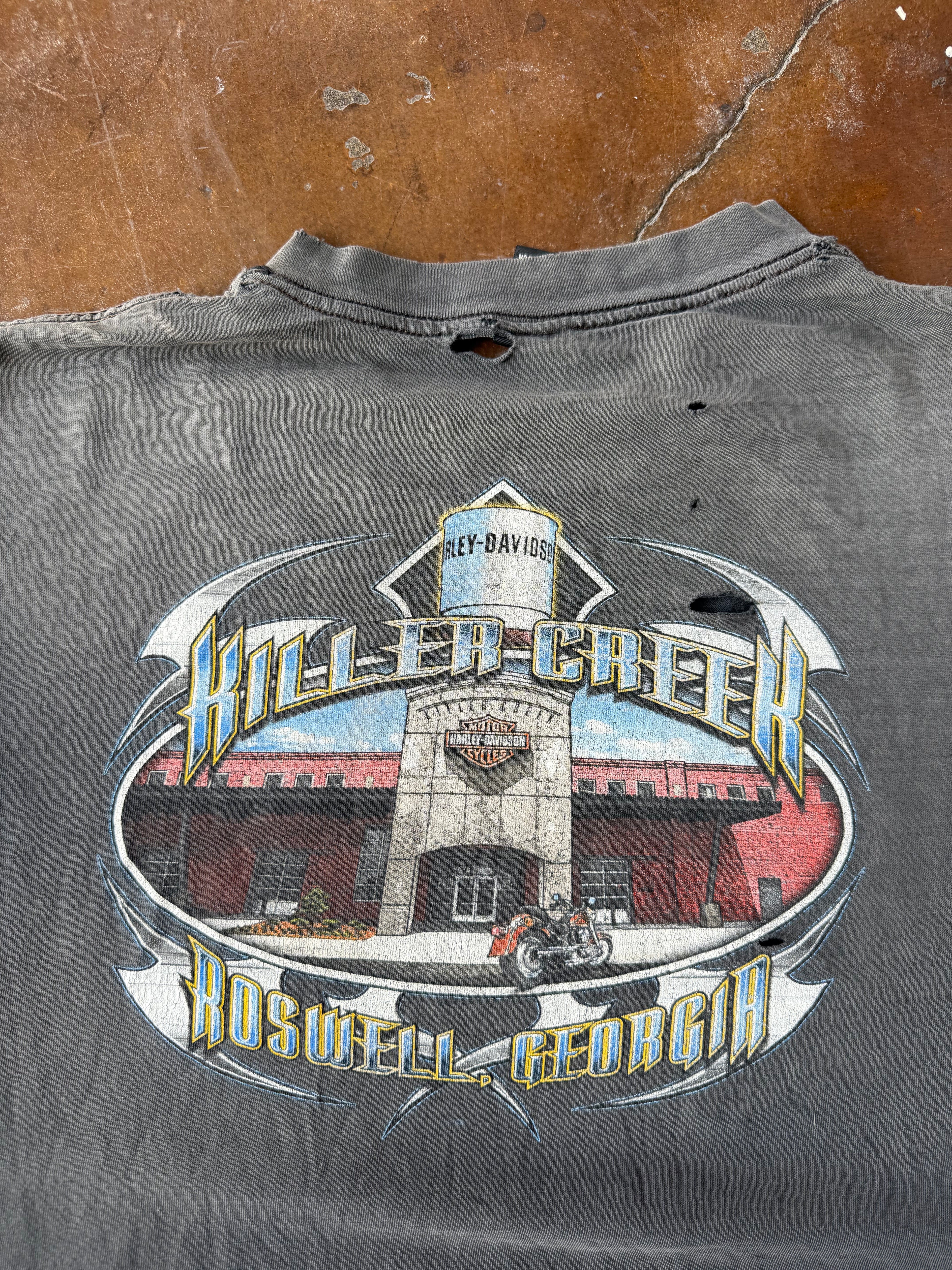 90s faded Harley Davidson "chrome eagle" cut-off shirt (XL)