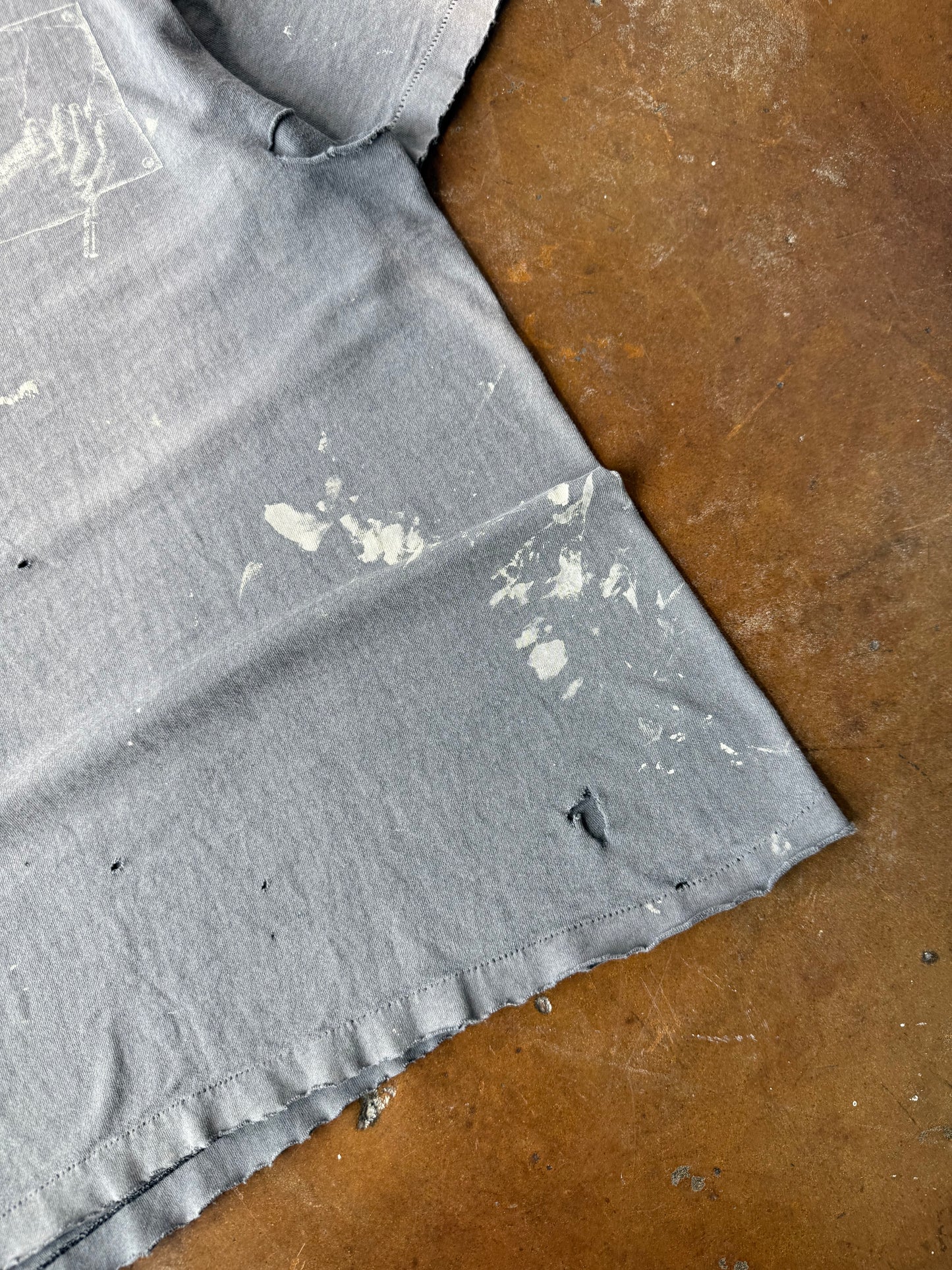 90s faded & distressed MC Escher "drawing hands" art shirt (LARGE)