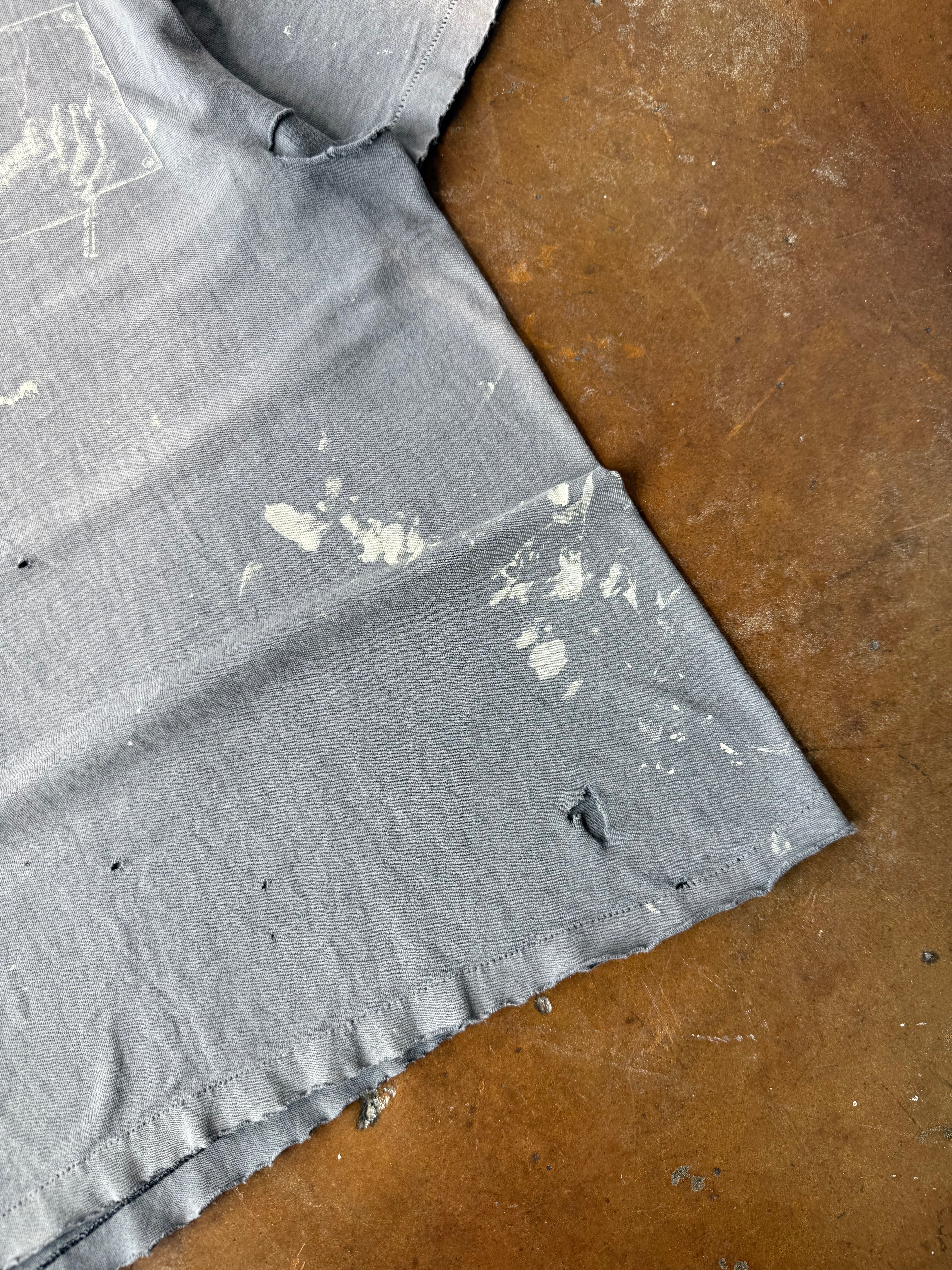 90s faded & distressed MC Escher "drawing hands" art shirt (LARGE)