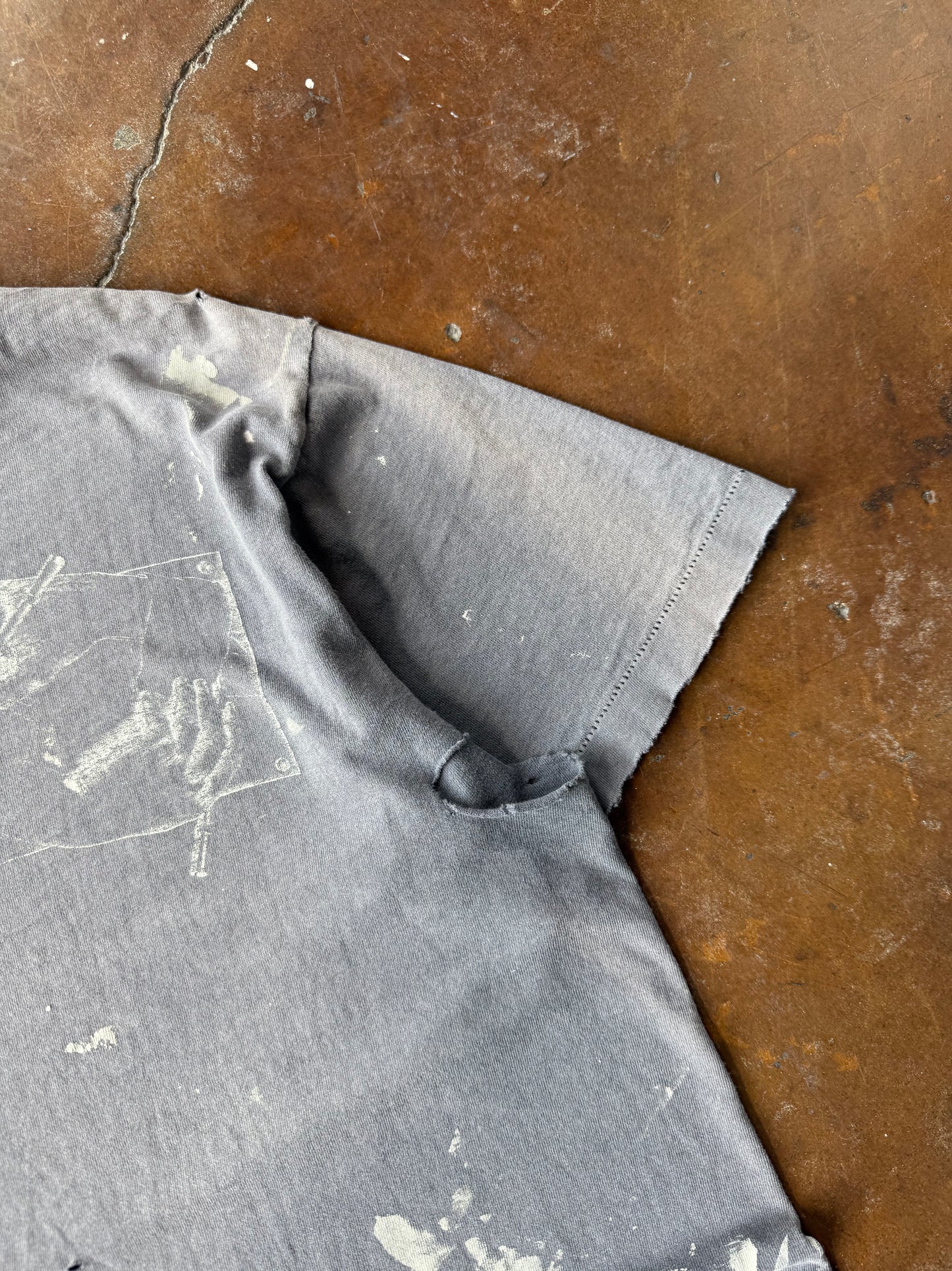 90s faded & distressed MC Escher "drawing hands" art shirt (LARGE)