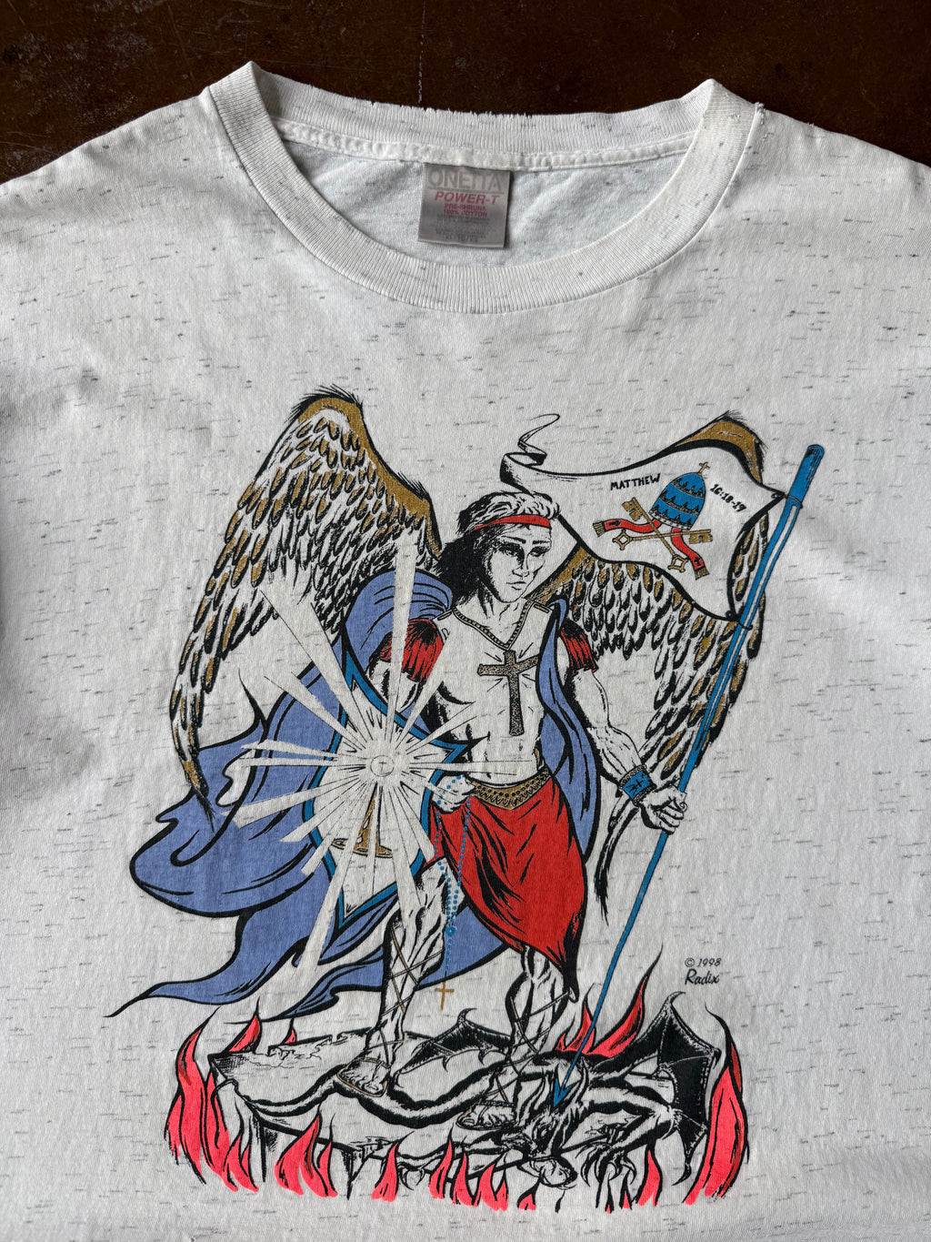 1998 Jesus "Saint Michael the Archangel" shirt (XL)