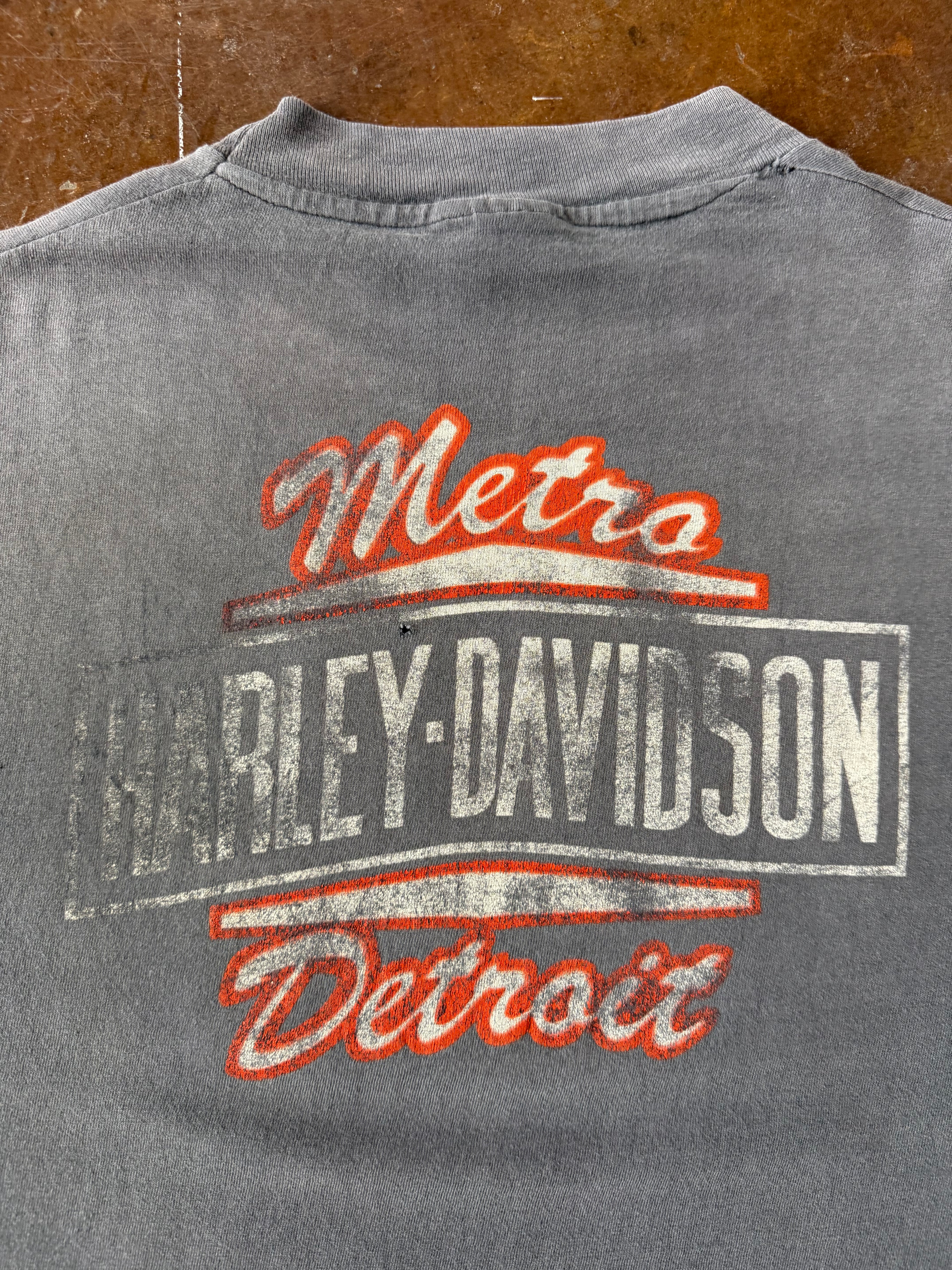 80s faded Harley Davidson "winged emblem" biker shirt (LARGE)