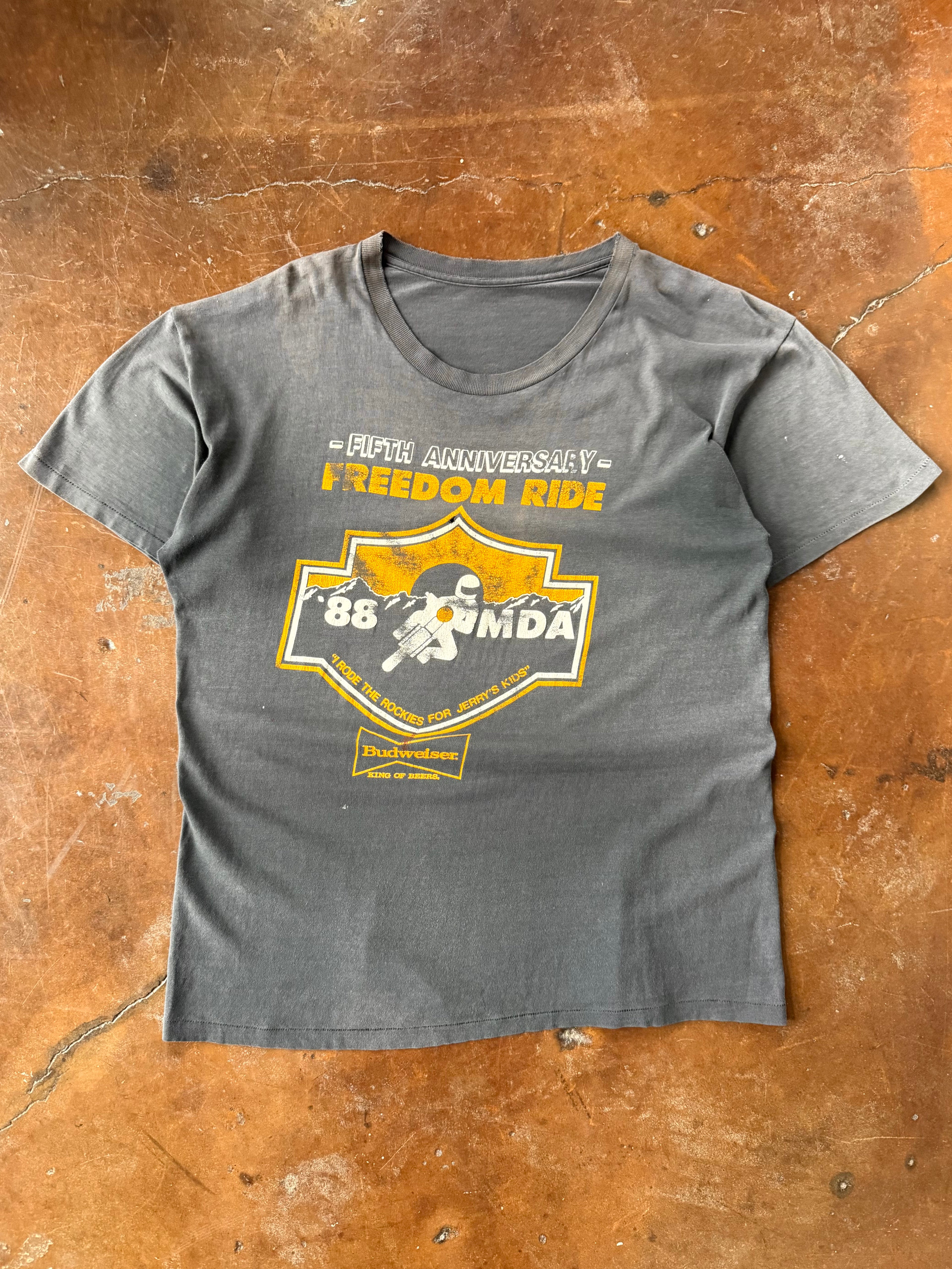 1988 faded Harley Davidson "freedom ride" biker shirt (LARGE)