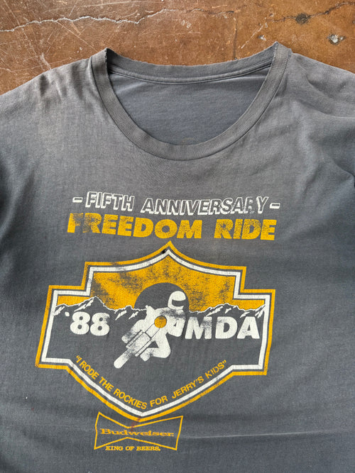 1988 faded Harley Davidson "freedom ride" biker shirt (LARGE)