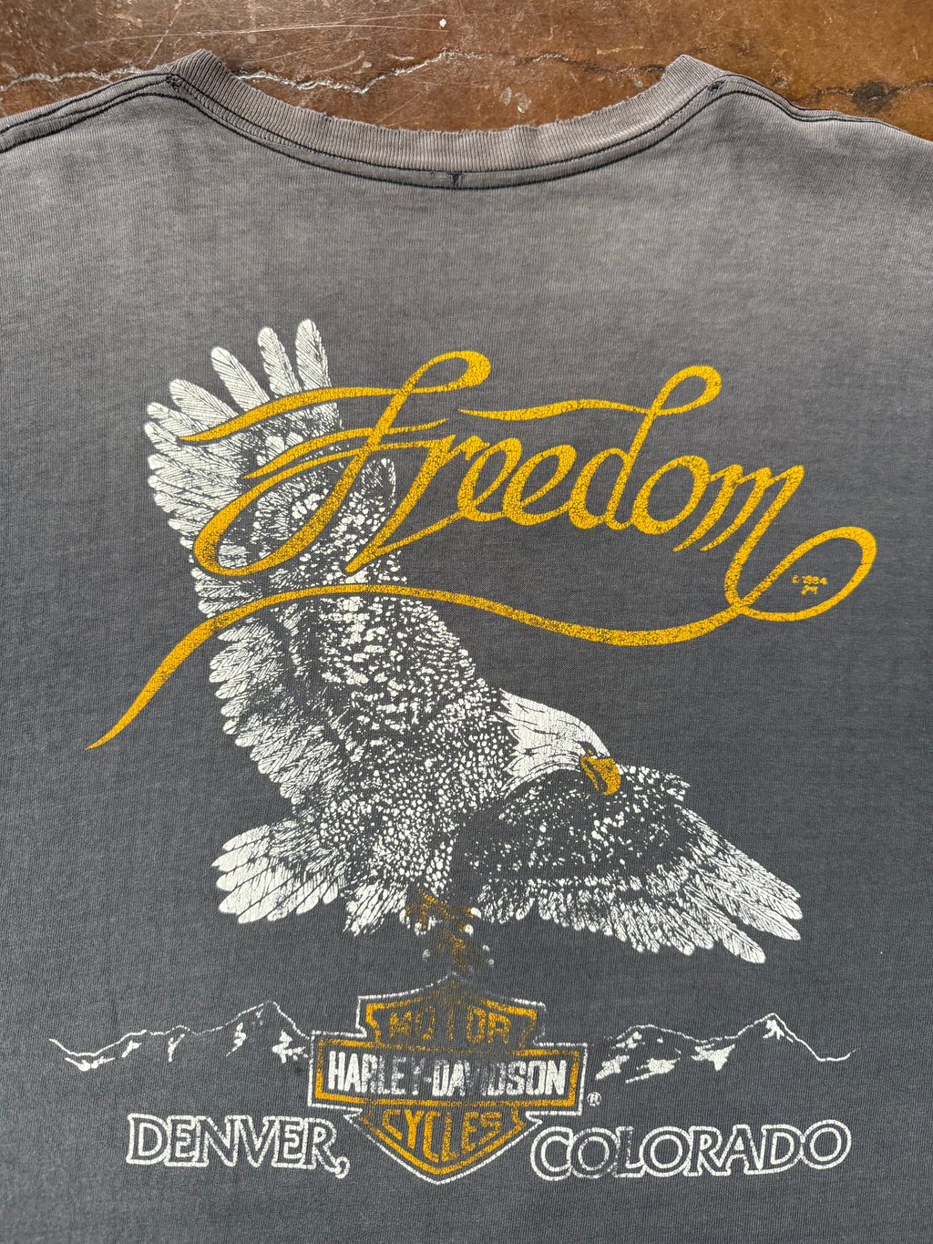 1988 faded Harley Davidson "freedom ride" biker shirt (LARGE)