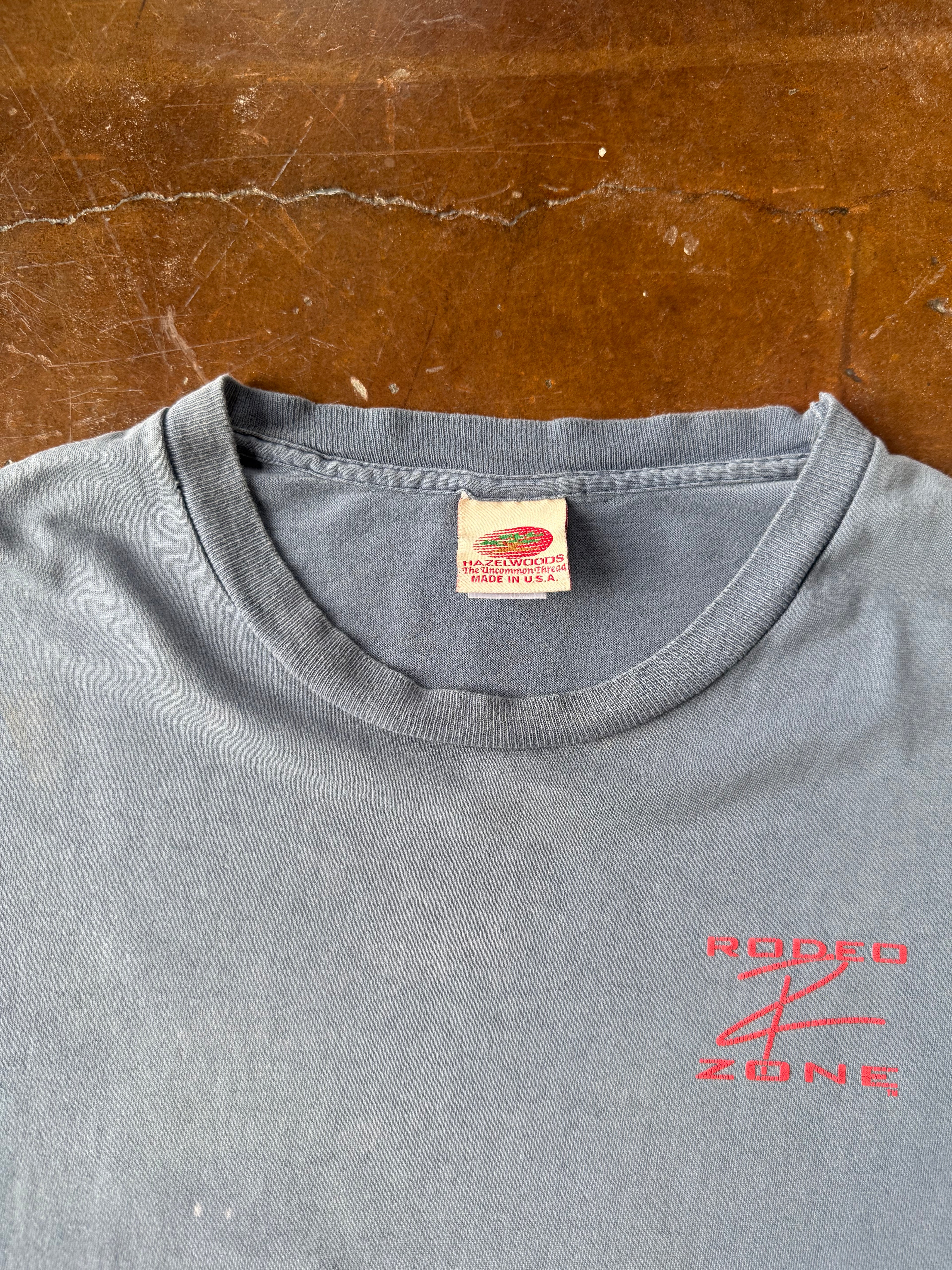90s lightly distressed Rodeo Zone "rope this" shirt (XL)