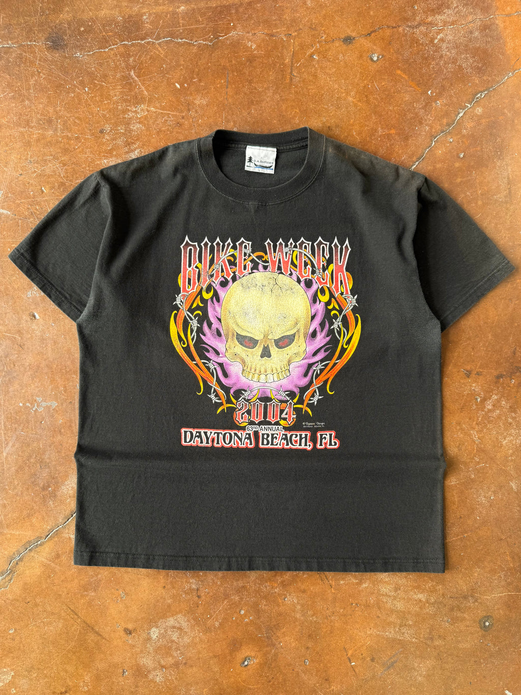 2004 Bike Week Skull biker shirt (LARGE)
