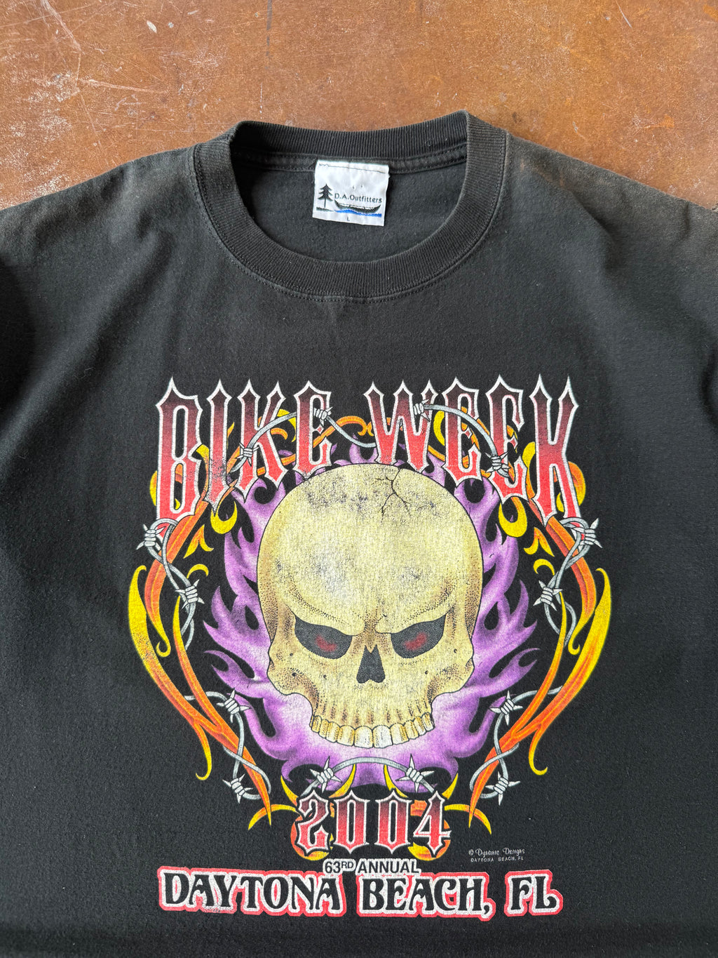 2004 Bike Week Skull biker shirt (LARGE)