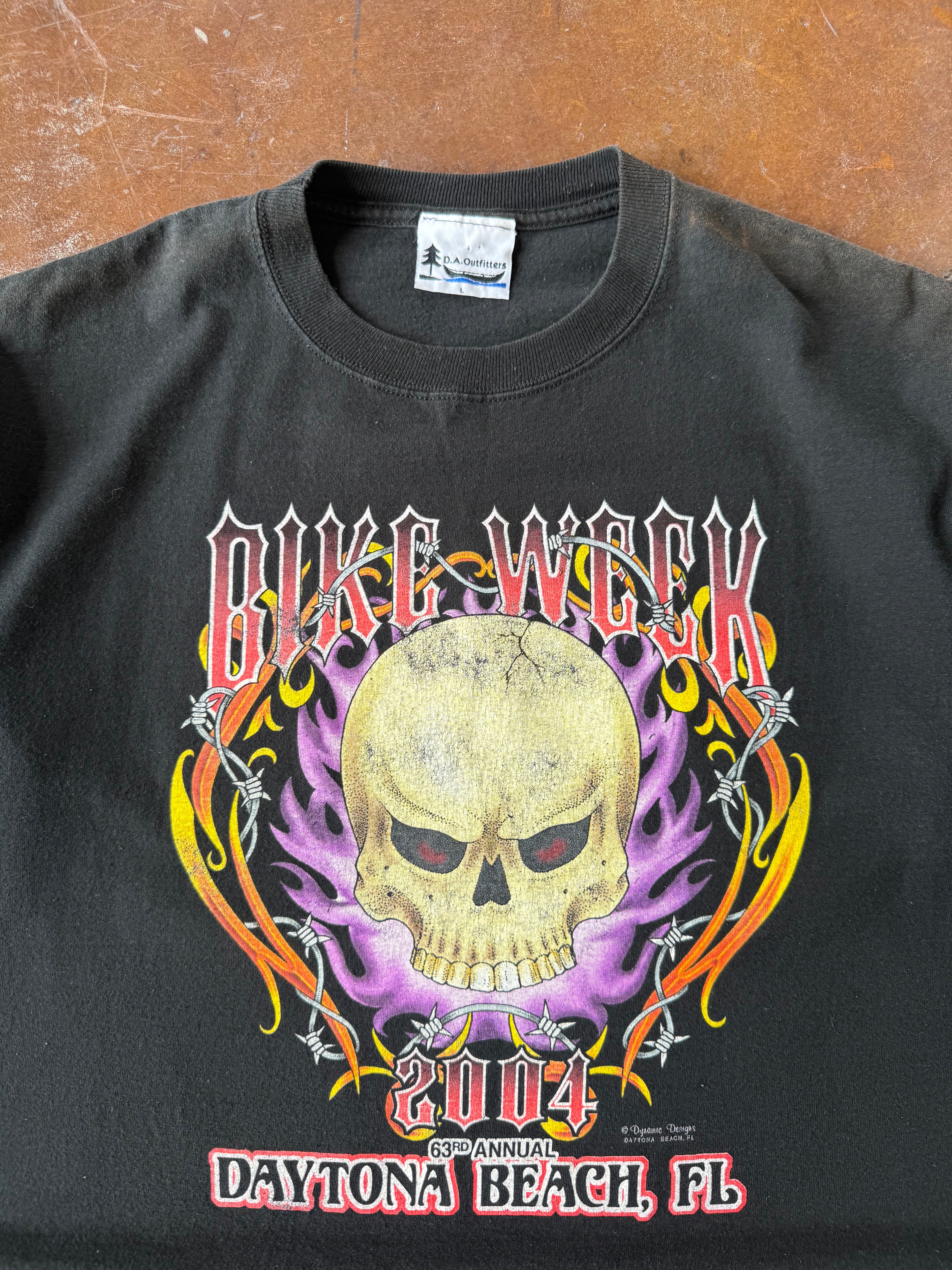 2004 Bike Week Skull biker shirt (LARGE)