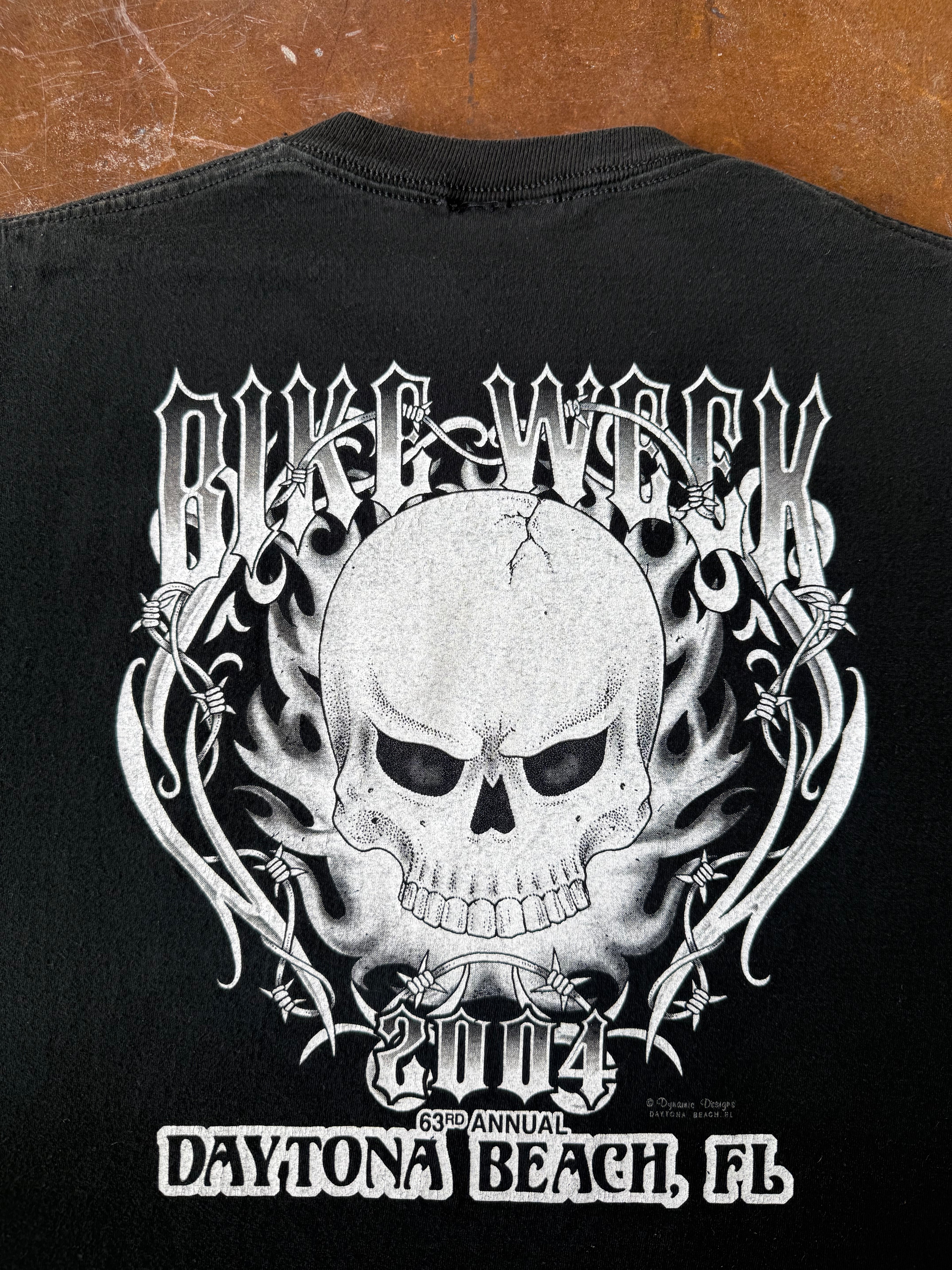 2004 Bike Week Skull biker shirt (LARGE)