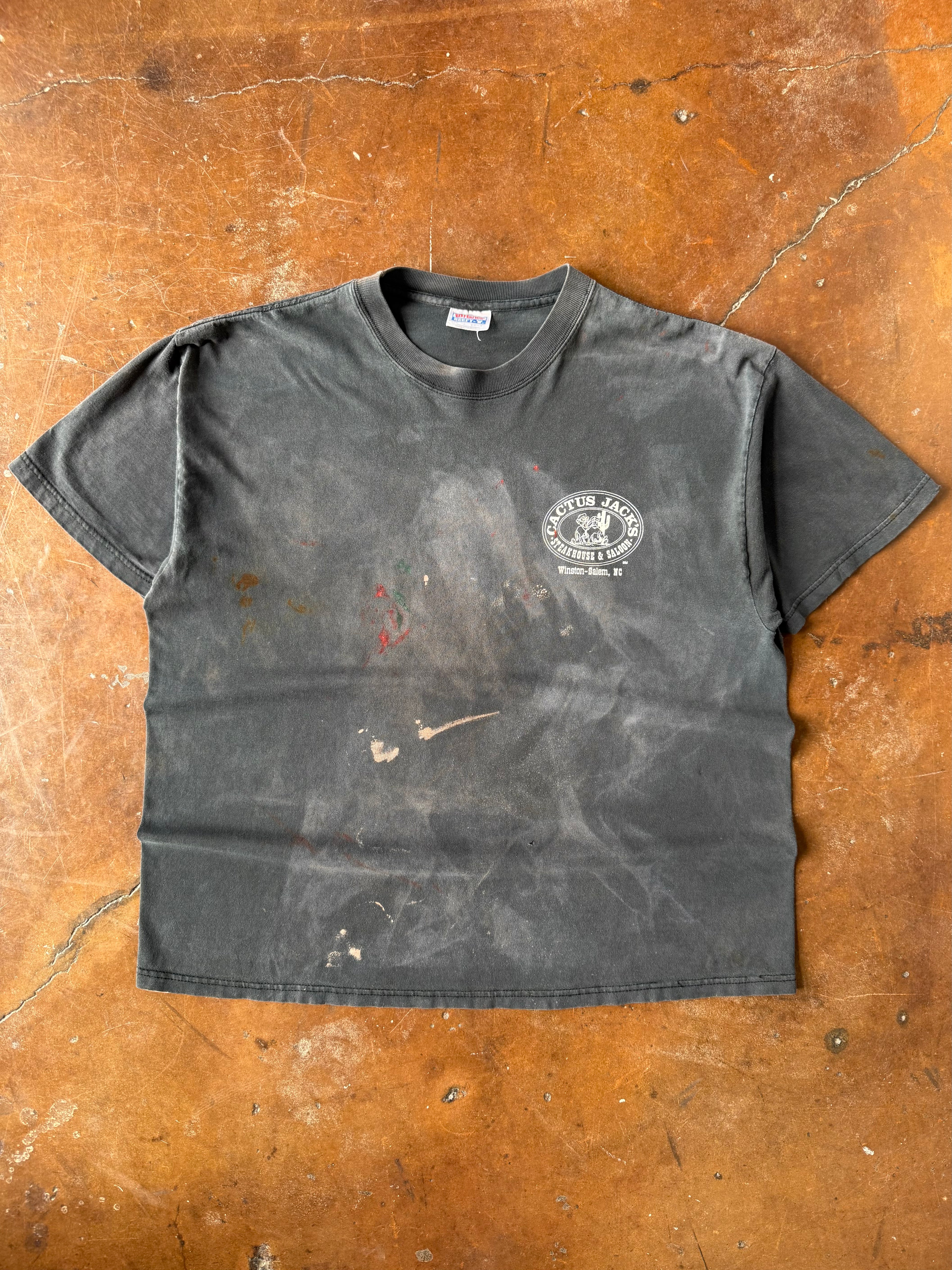 90s faded Cactus Jack's "no bull" biker shirt (XL)