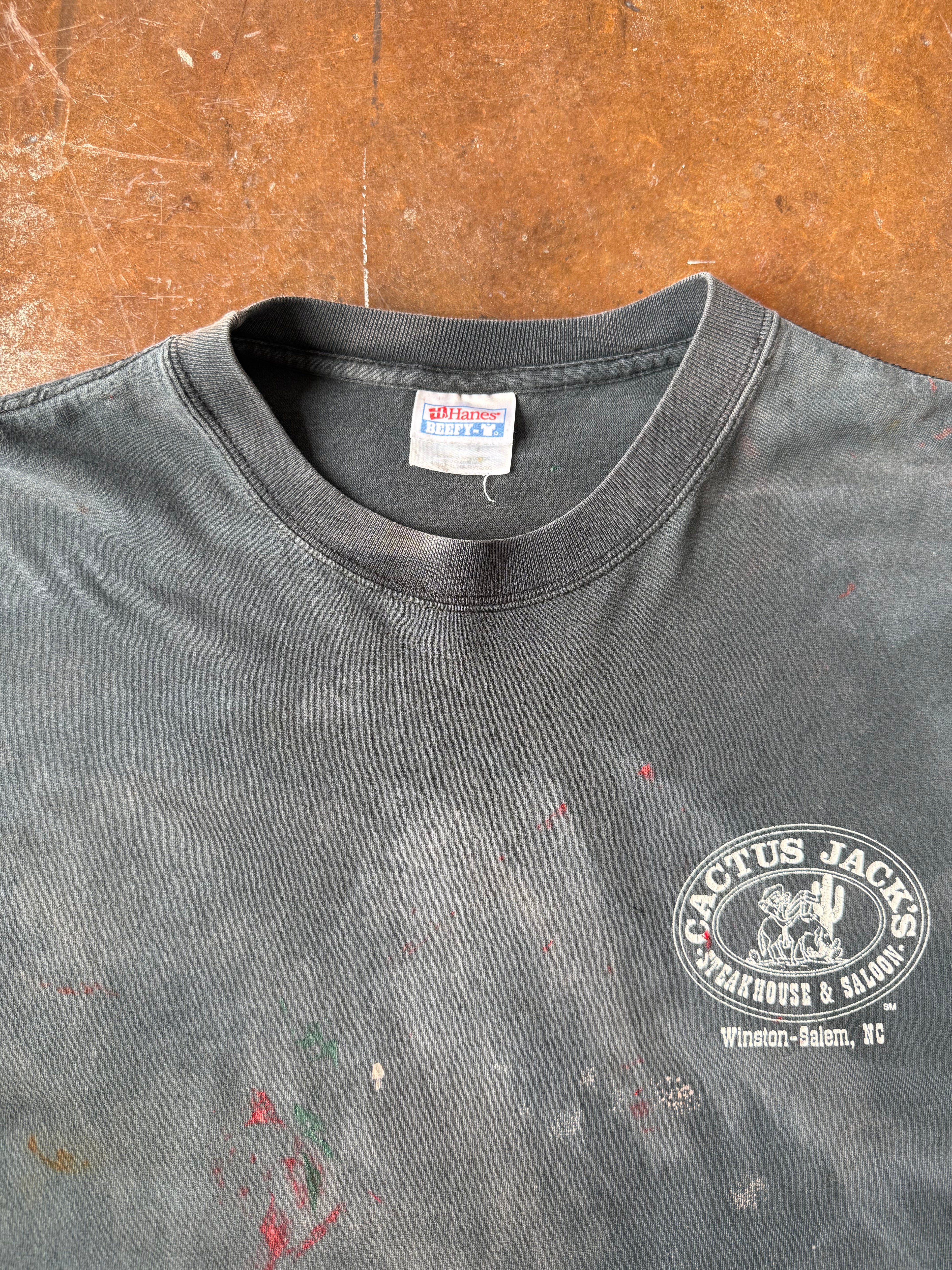 90s faded Cactus Jack's "no bull" biker shirt (XL)
