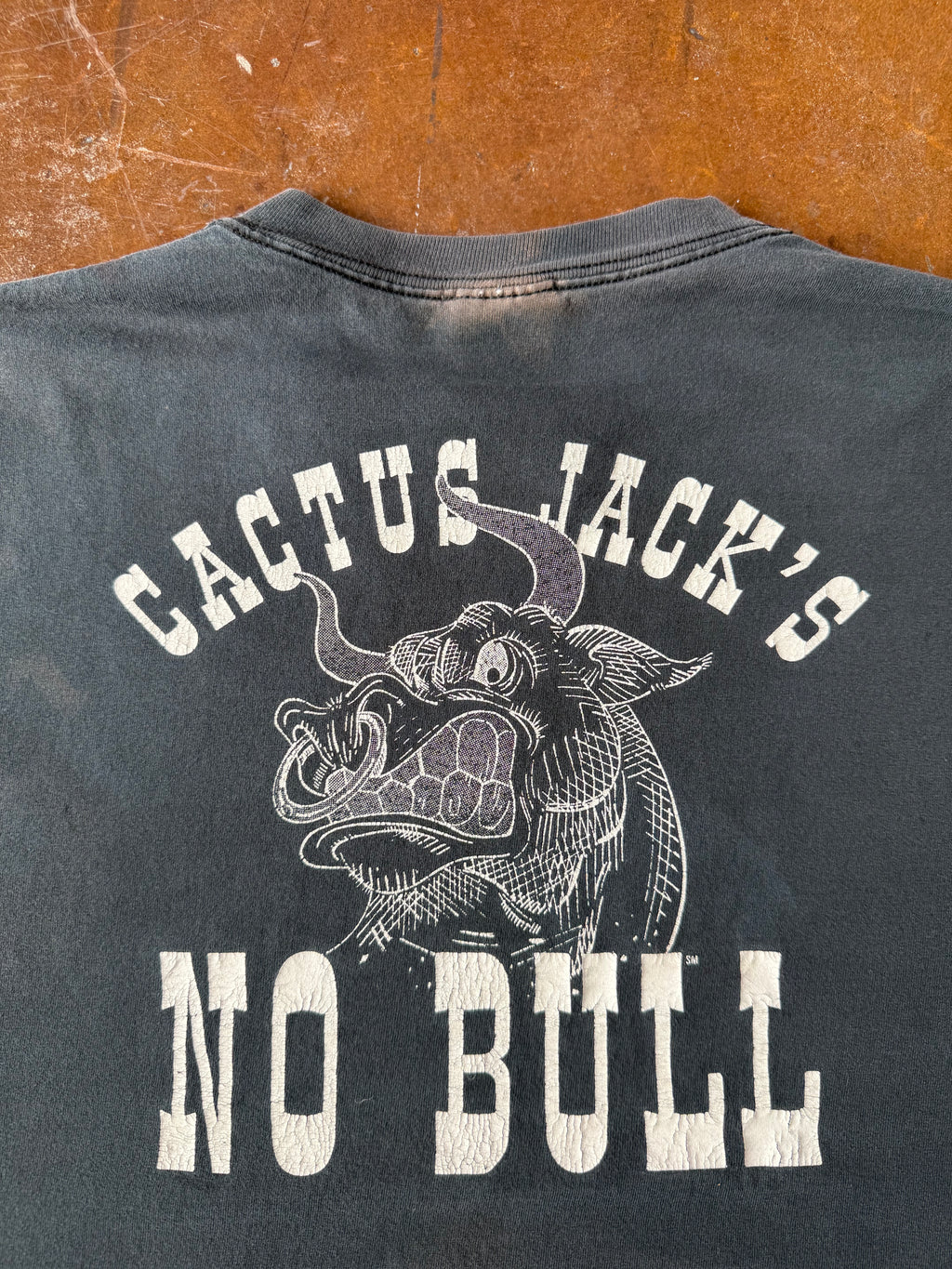 90s faded Cactus Jack's "no bull" biker shirt (XL)