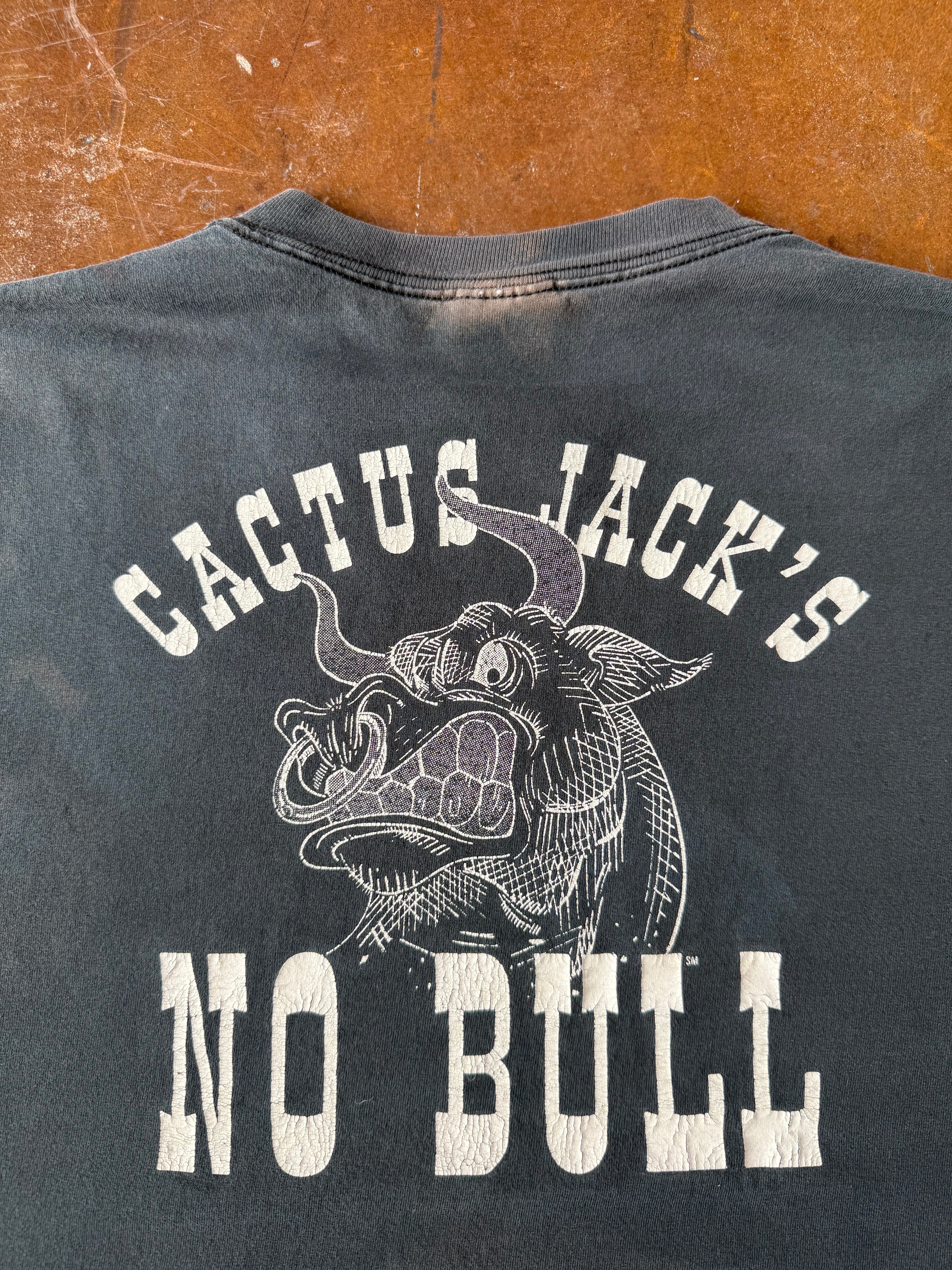 90s faded Cactus Jack's "no bull" biker shirt (XL)