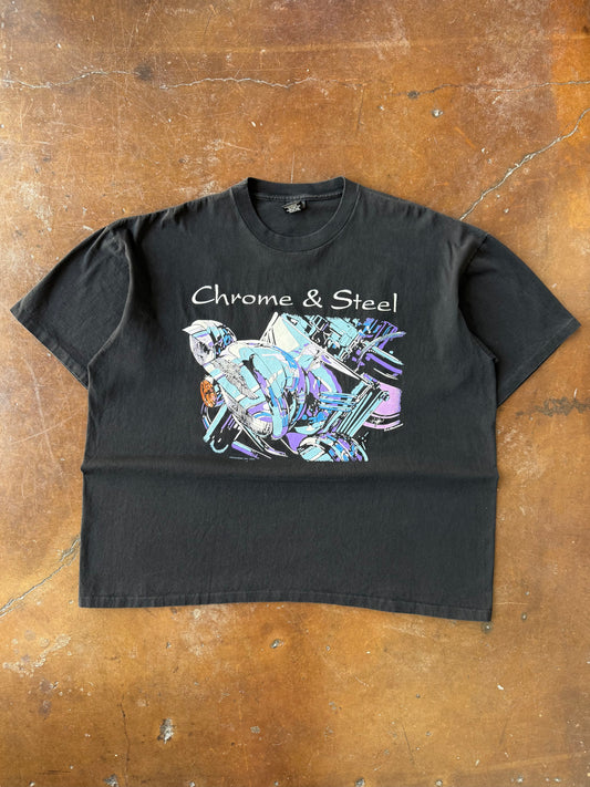 1994 Harley Davidson "chrome & steel" biker shirt (XXL)