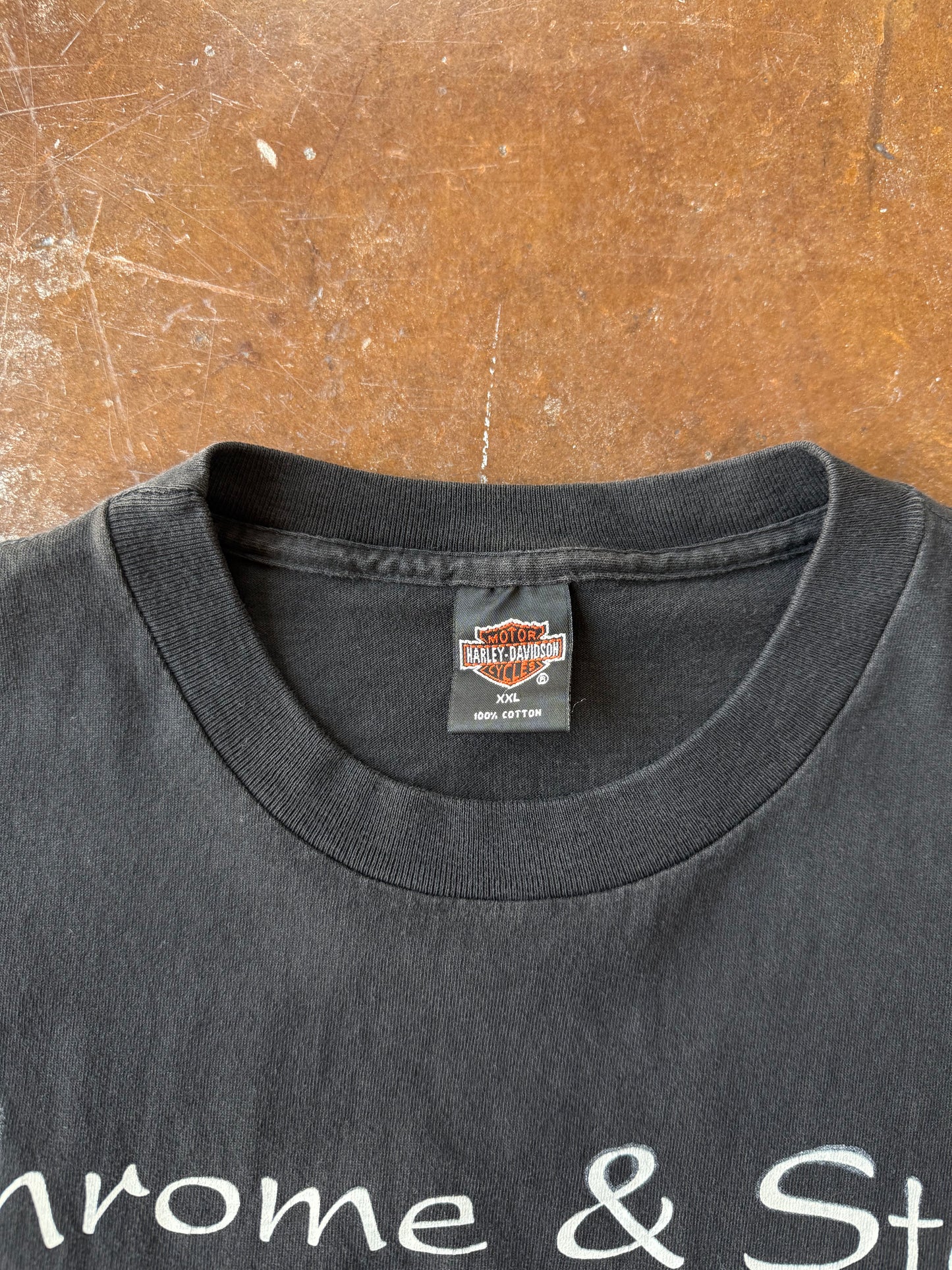 1994 Harley Davidson "chrome & steel" biker shirt (XXL)