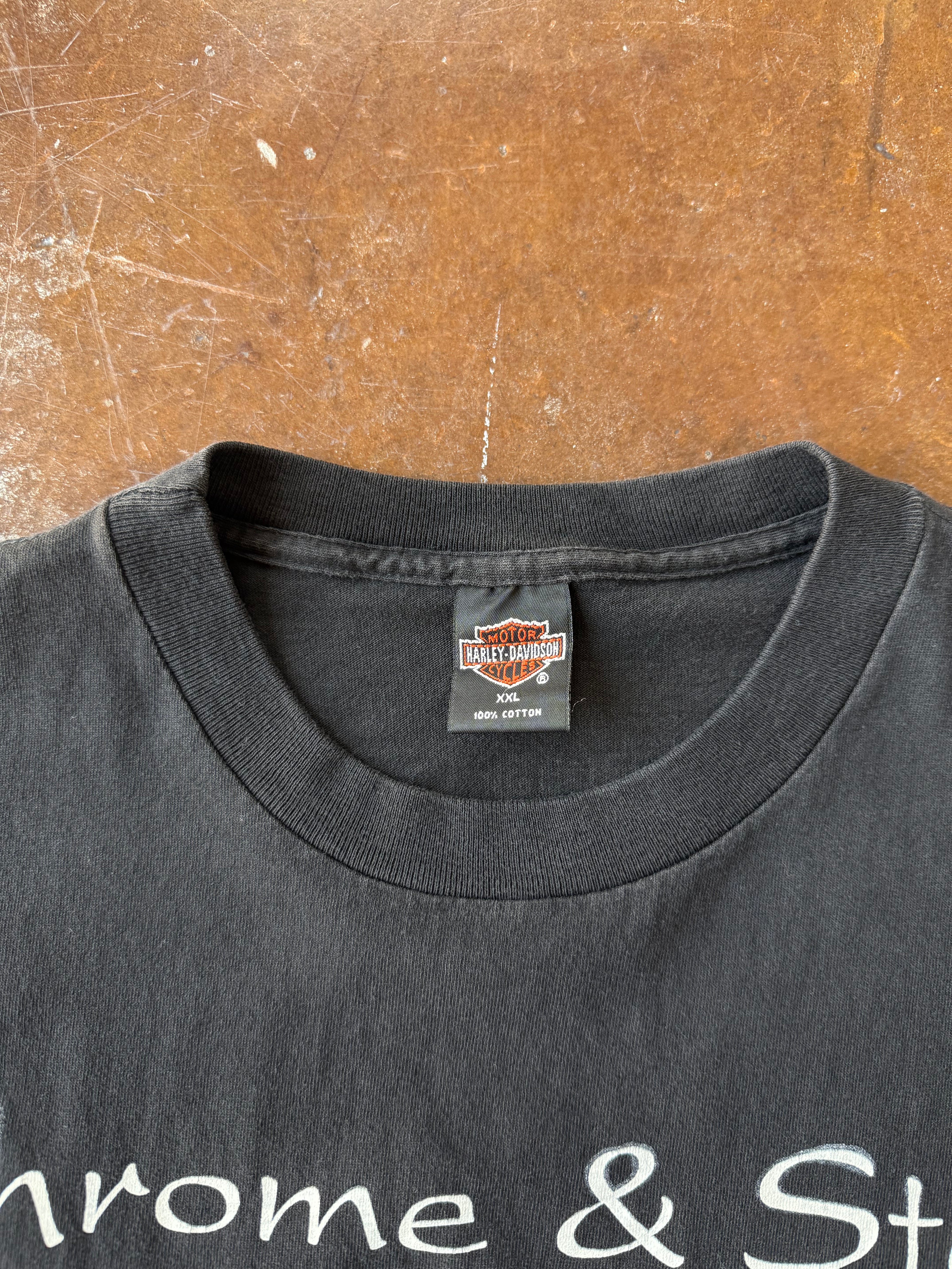 1994 Harley Davidson "chrome & steel" biker shirt (XXL)