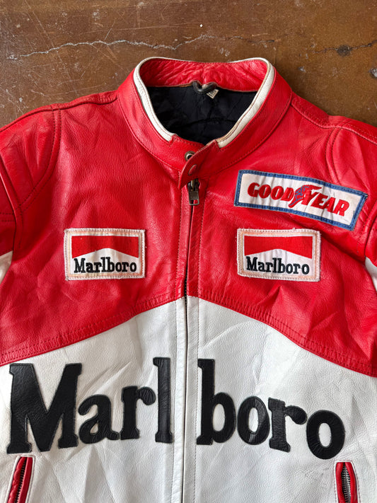 90s Marlboro leather racing jacket (MEDIUM)