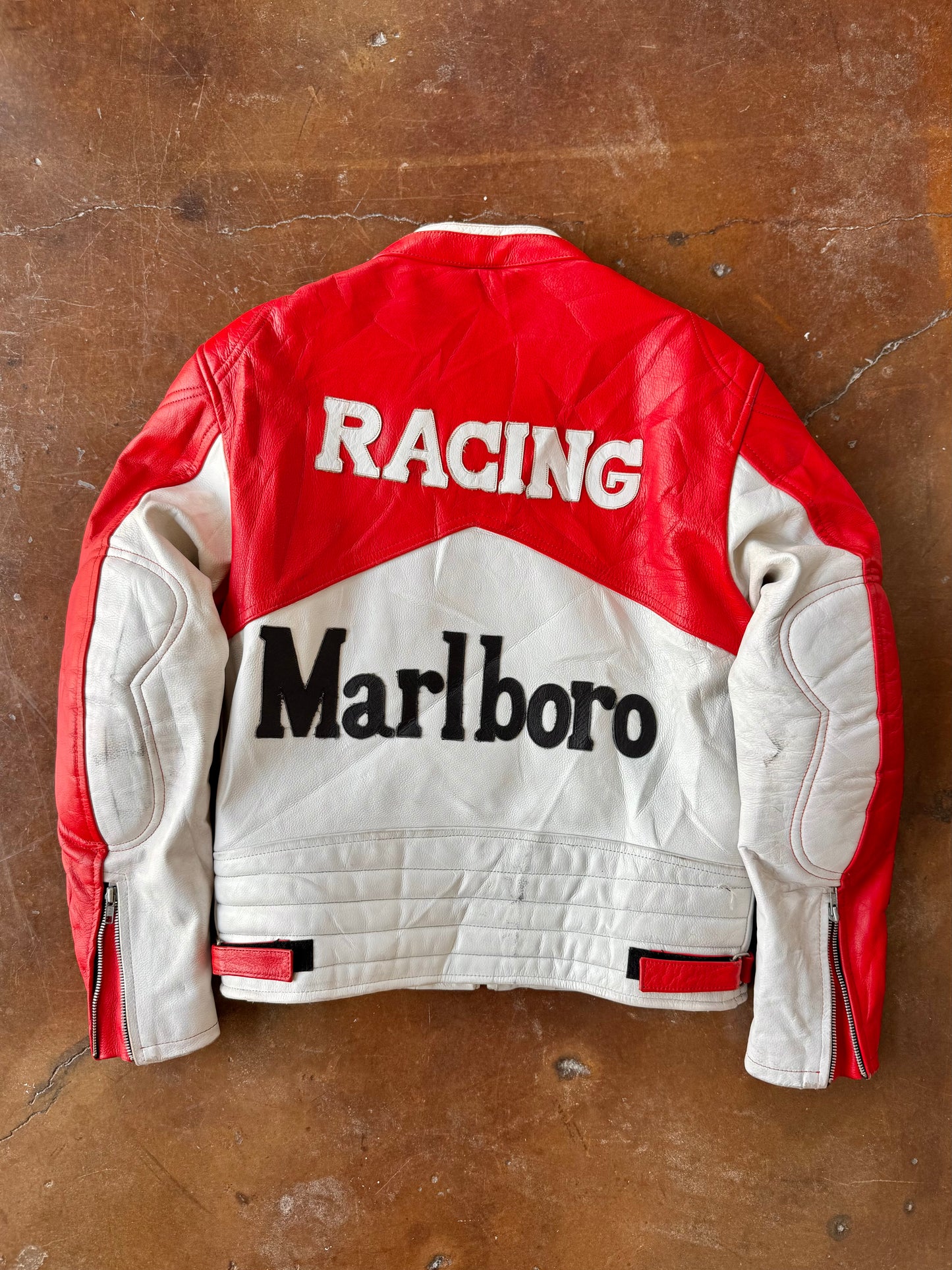 90s Marlboro leather racing jacket (MEDIUM)