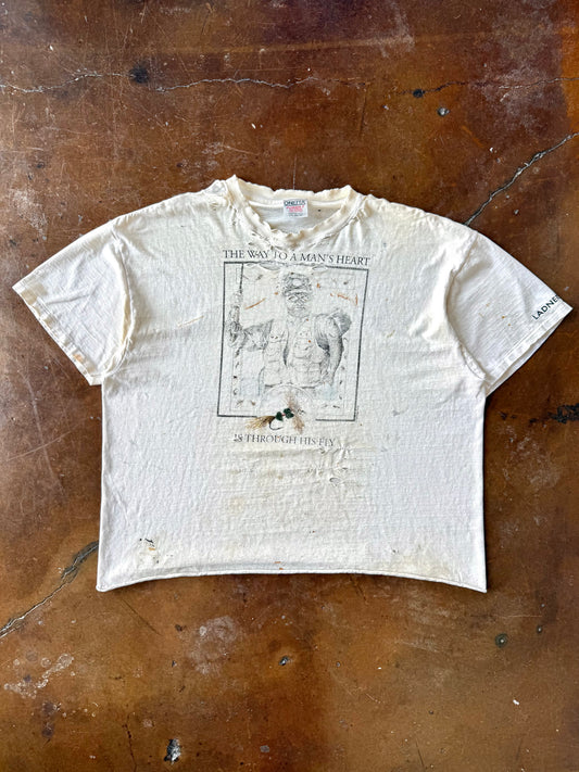 90s distressed Fisherman parody shirt (XXL)