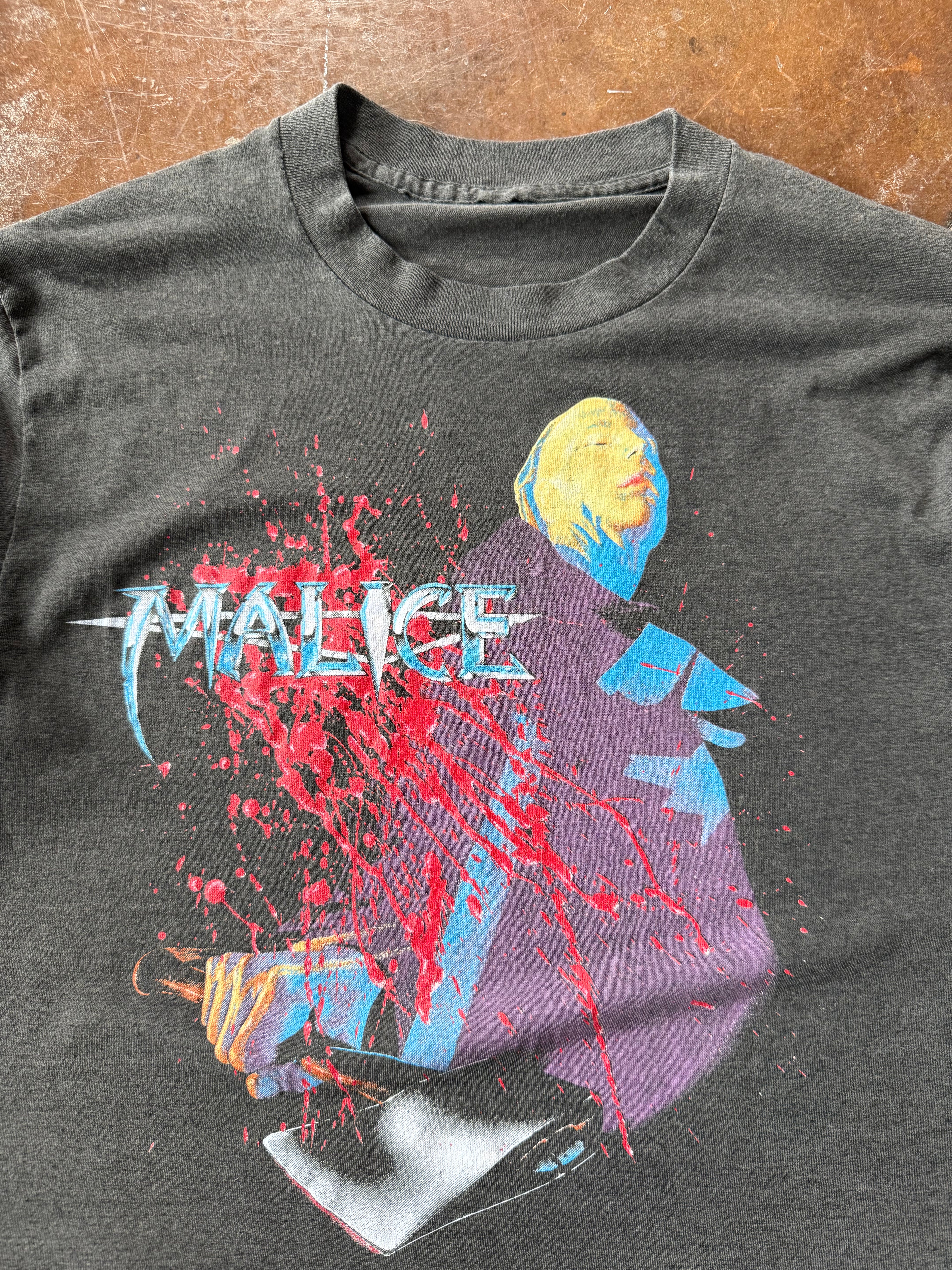 1987 Malice "license to kill" band shirt (LARGE)