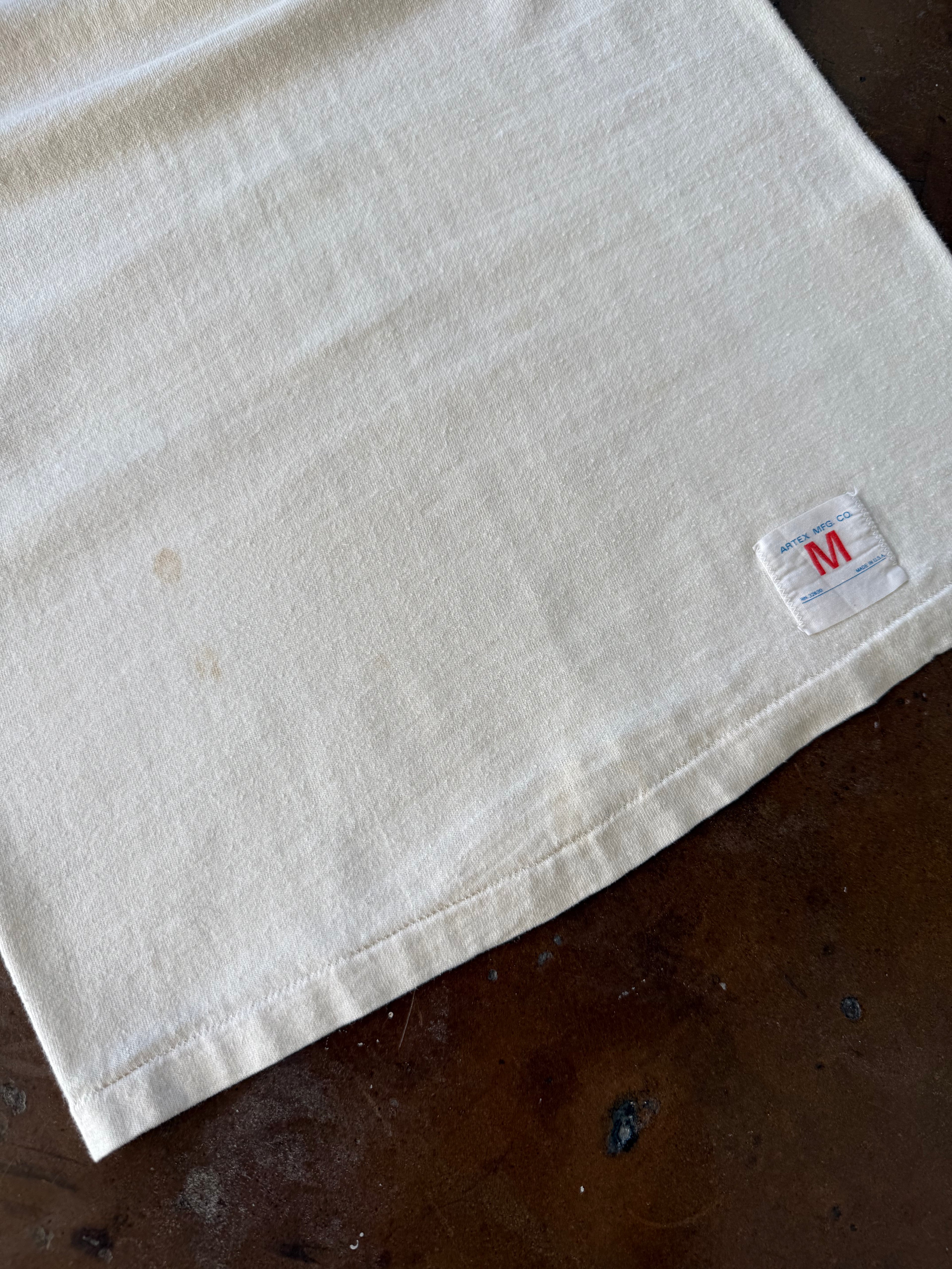 80s Hobart cotton jersey style shirt (MEDIUM)