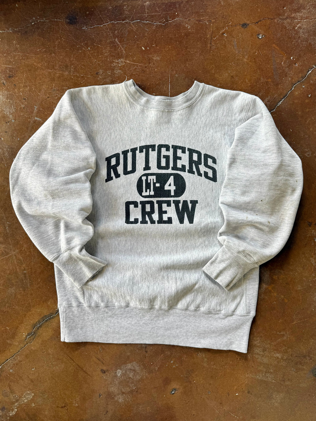 90s Champion "rutgers crew" reverse weave sweater (LARGE)