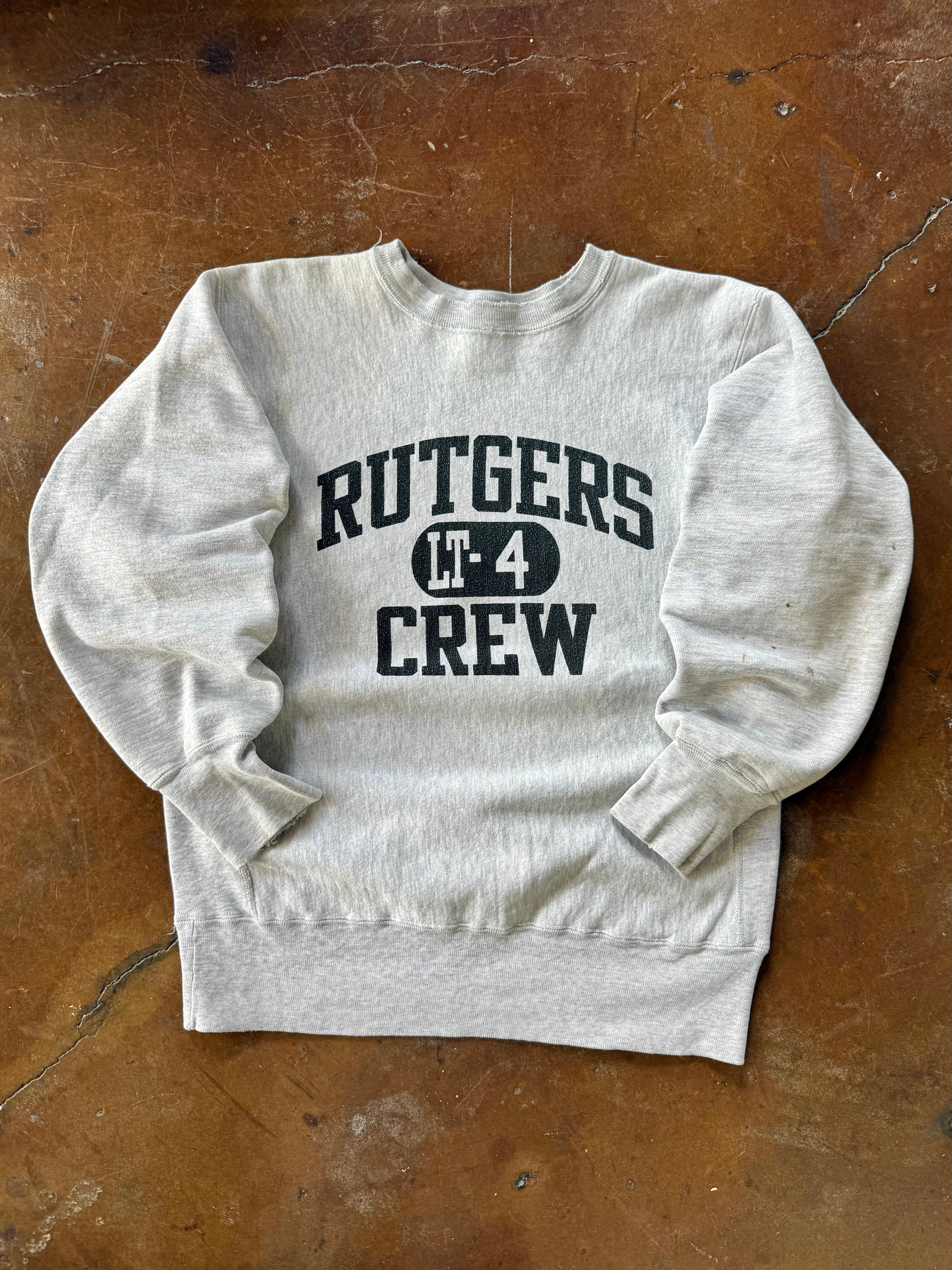 90s Champion "rutgers crew" reverse weave sweater (LARGE)