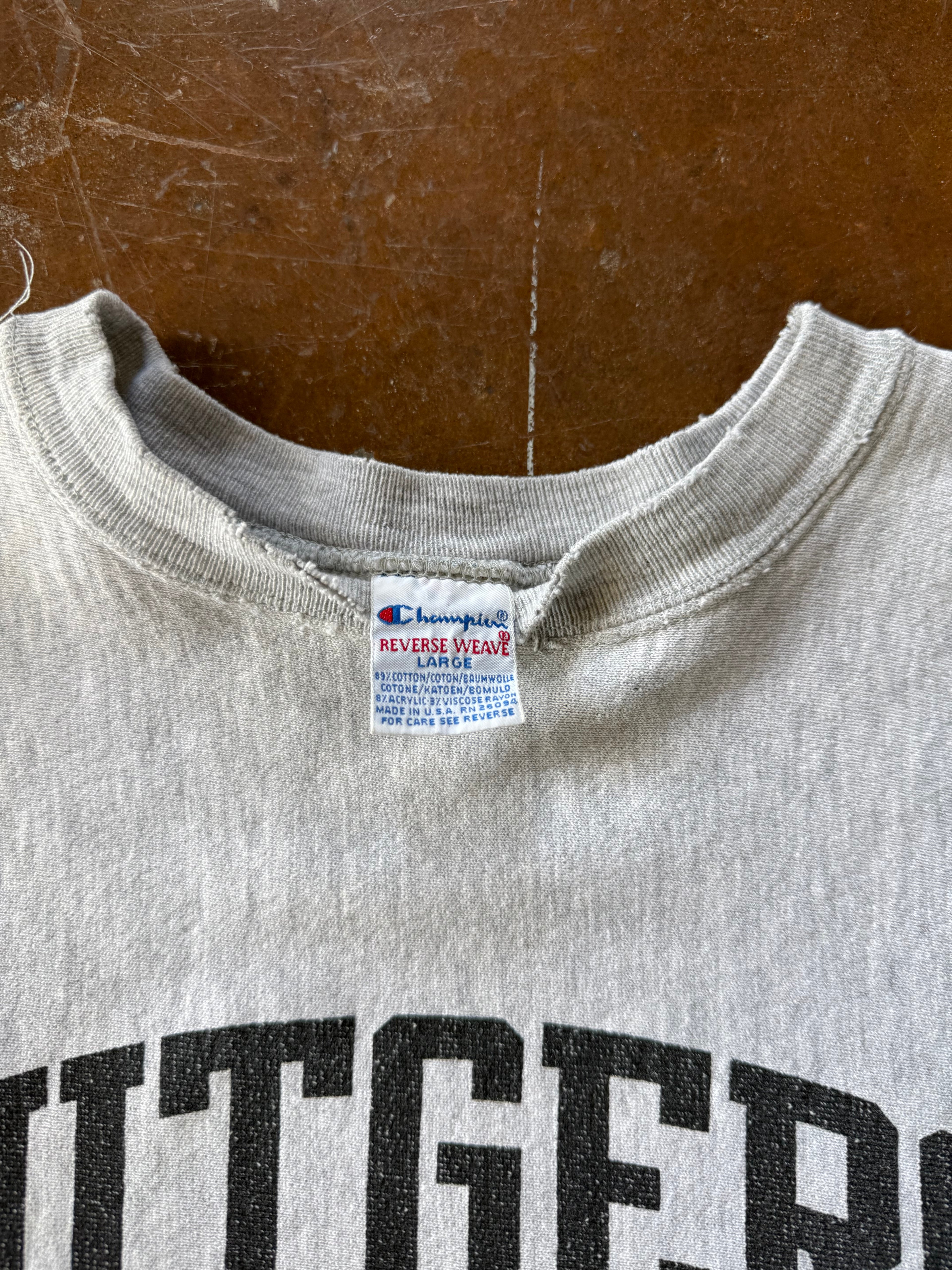 90s Champion "rutgers crew" reverse weave sweater (LARGE)