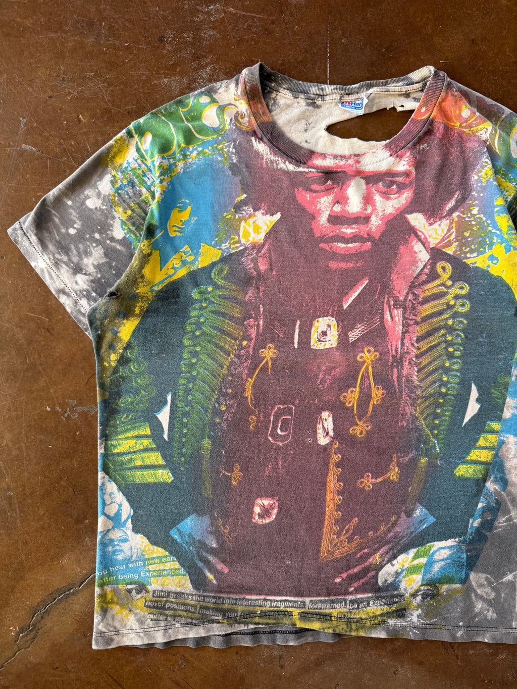 80s distressed Jimi Hendrix Mosquito Head shirt (LARGE)