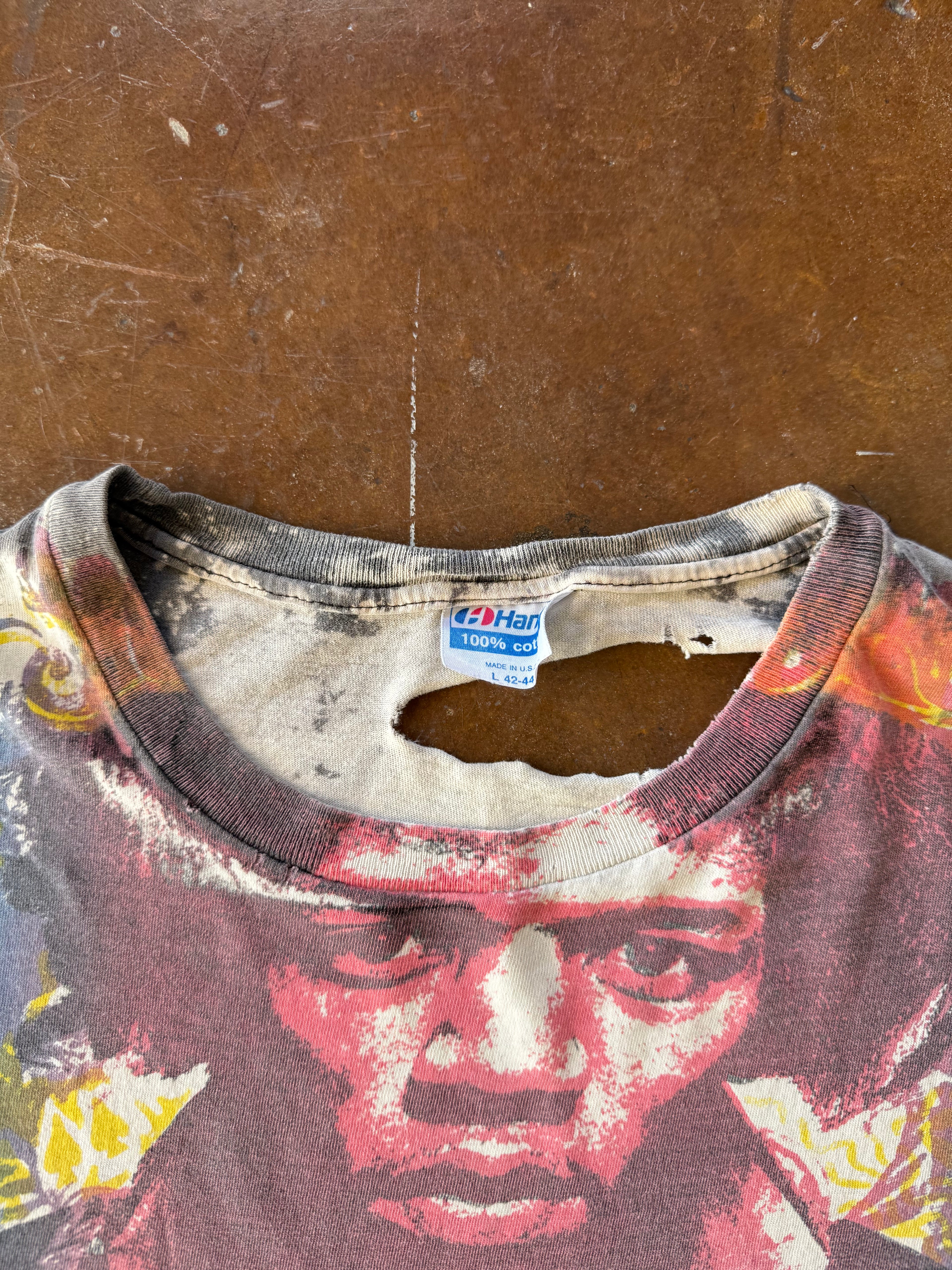80s distressed Jimi Hendrix Mosquito Head shirt (LARGE)