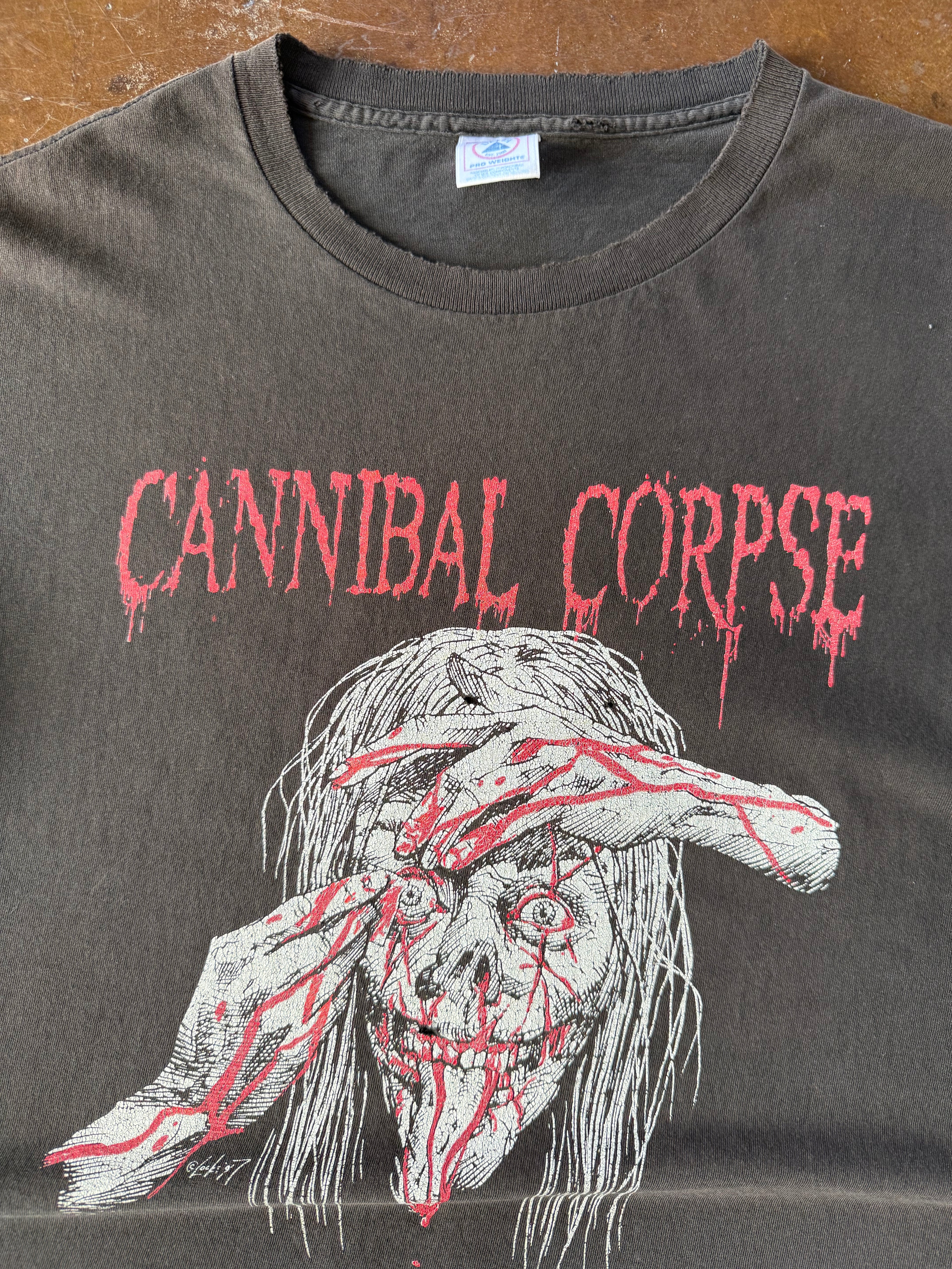 90s Cannibal Corpse "disfigured" band shirt (XL)