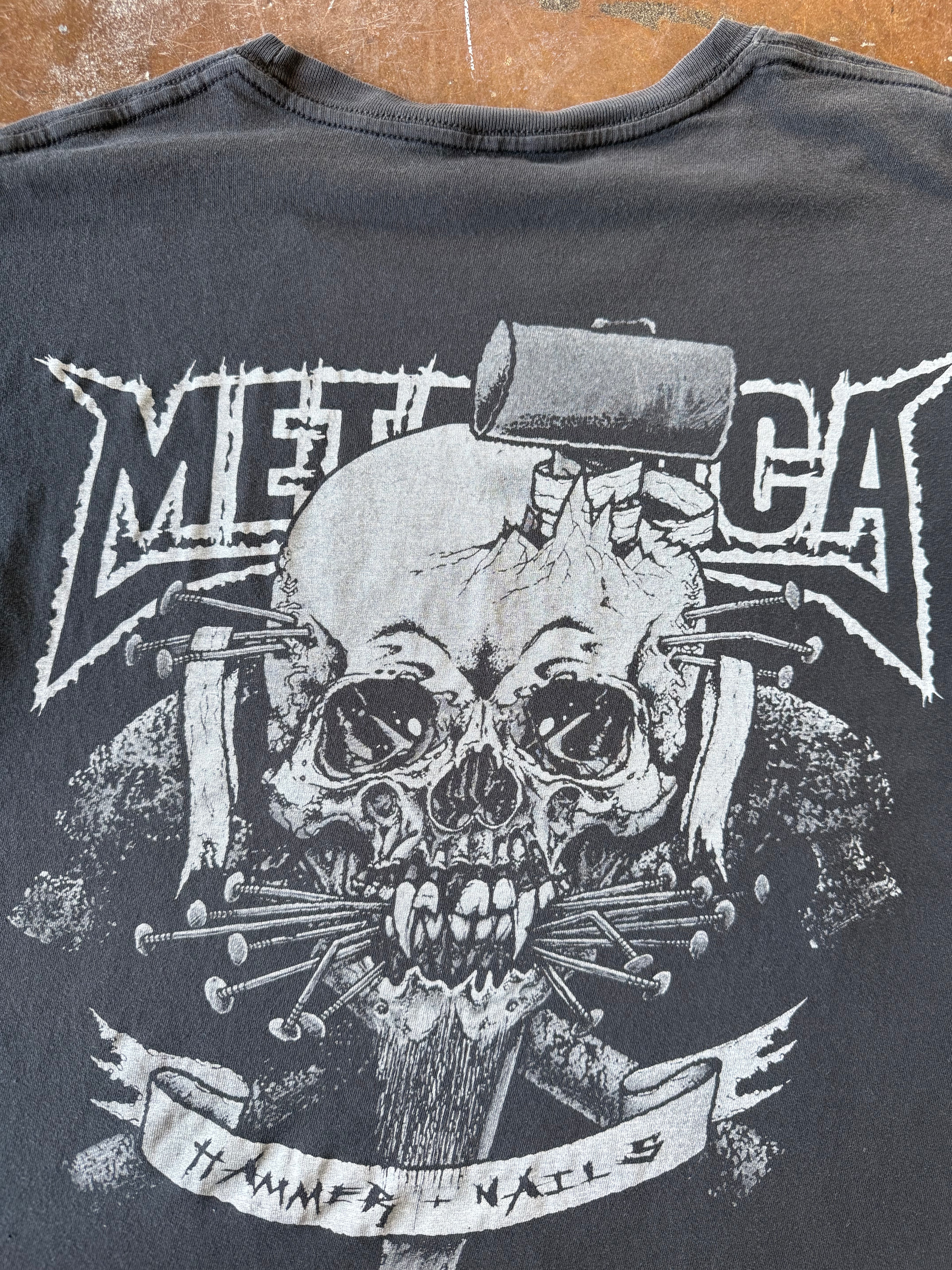 90s Metallica "hammer + nails" band shirt (XL)