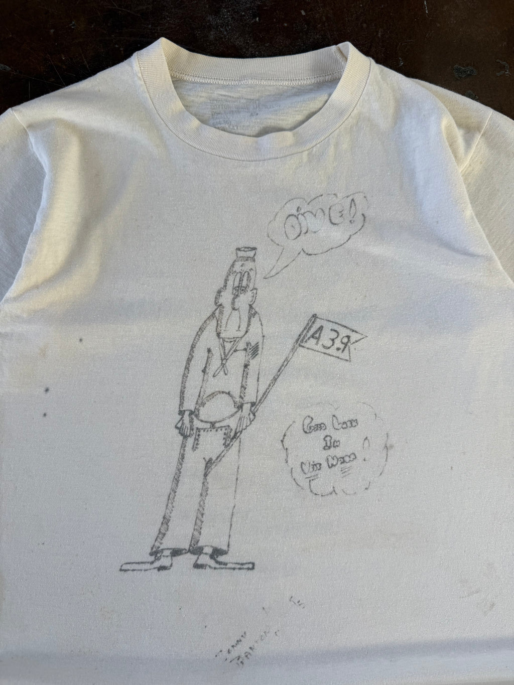 60s Vietnam Era US Marine stencil shirt (MEDIUM)