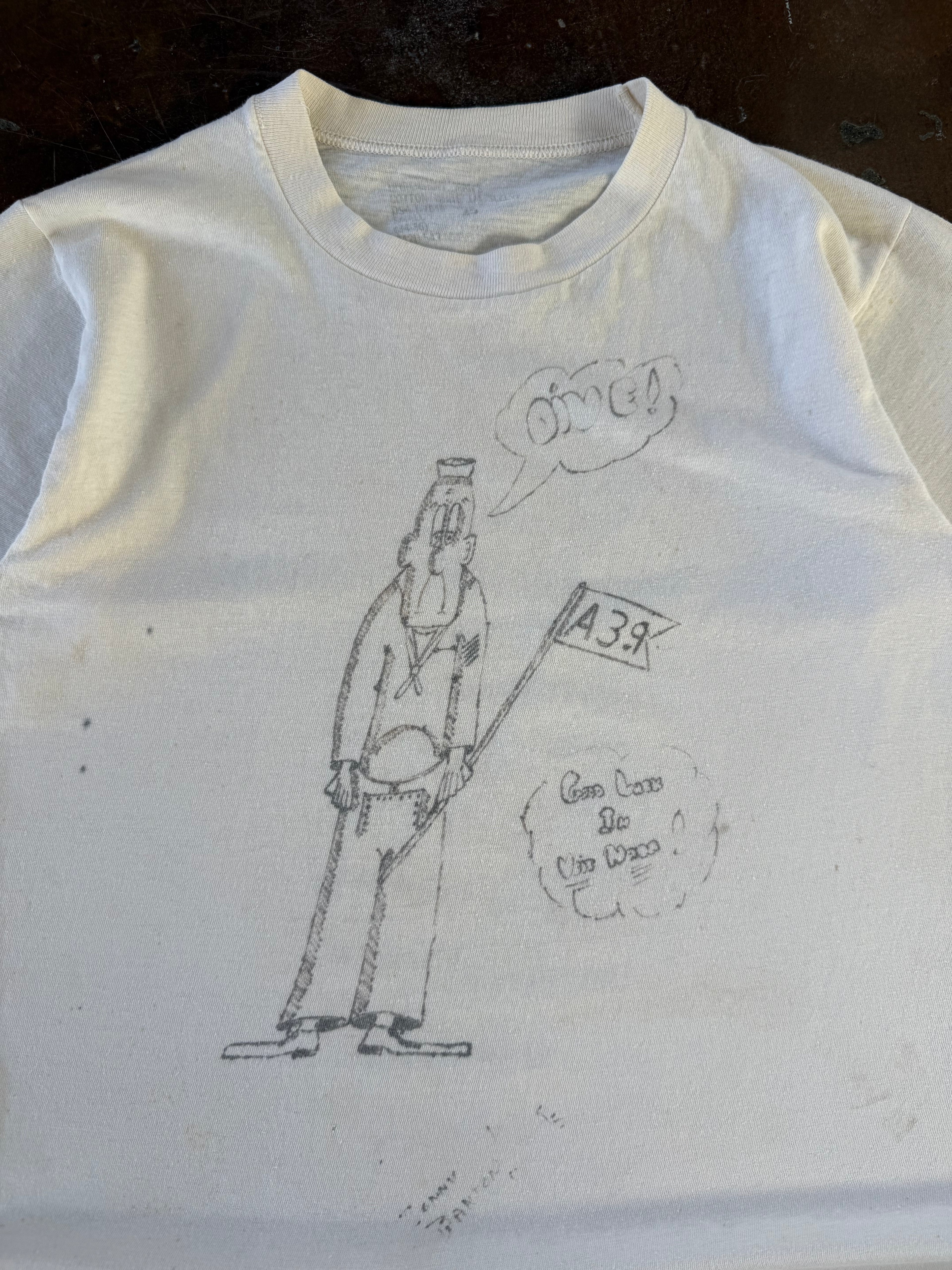 60s Vietnam Era US Marine stencil shirt (MEDIUM)