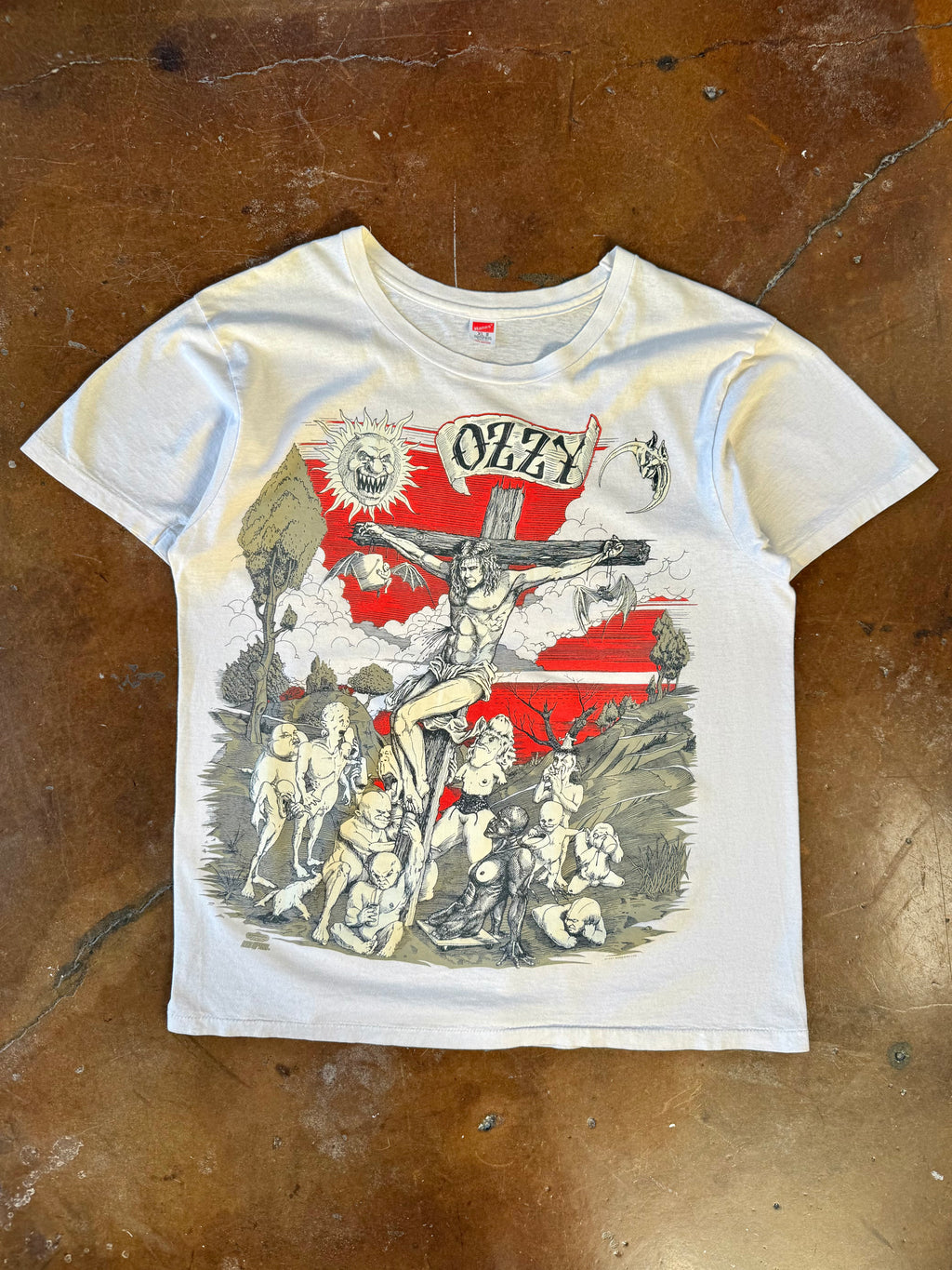 1991 Ozzy Osbourne "crucifixion" band shirt (XL)