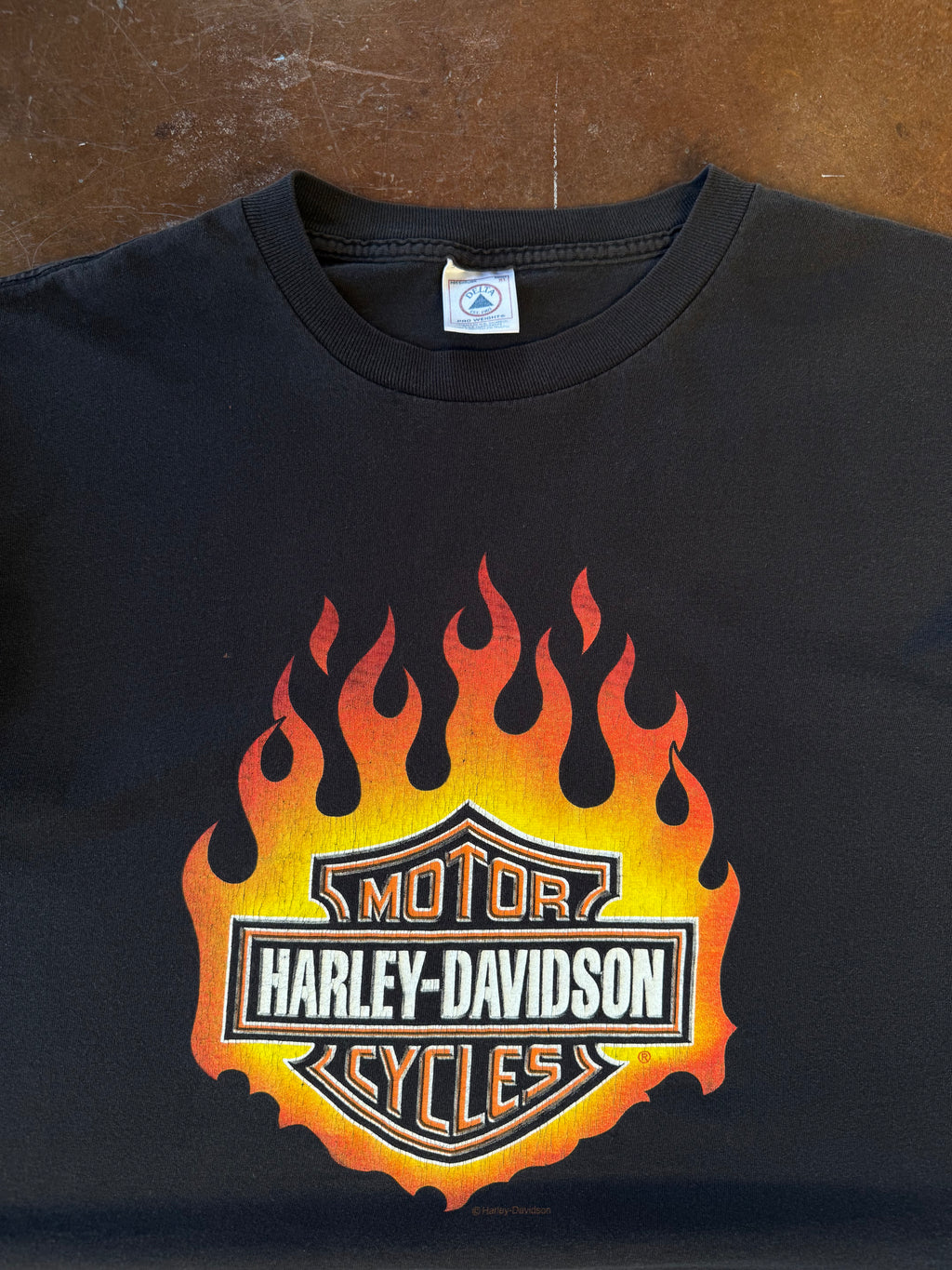 90s Harley Davidson "flame logo" biker shirt (XL)