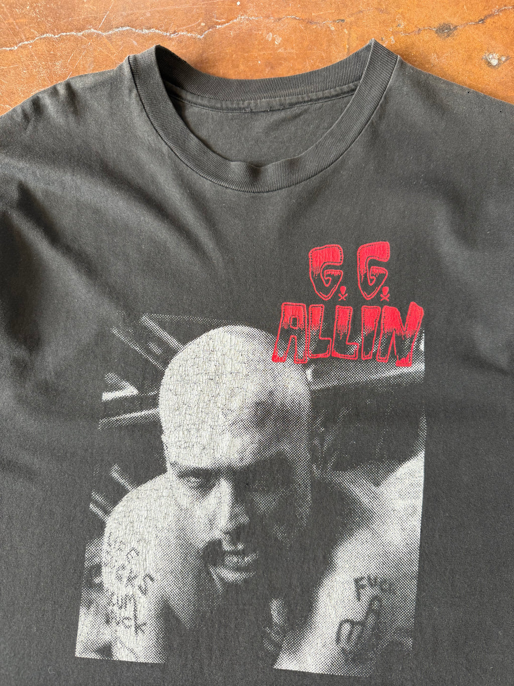 90s G.G. Allin "portrait" shirt (LARGE)