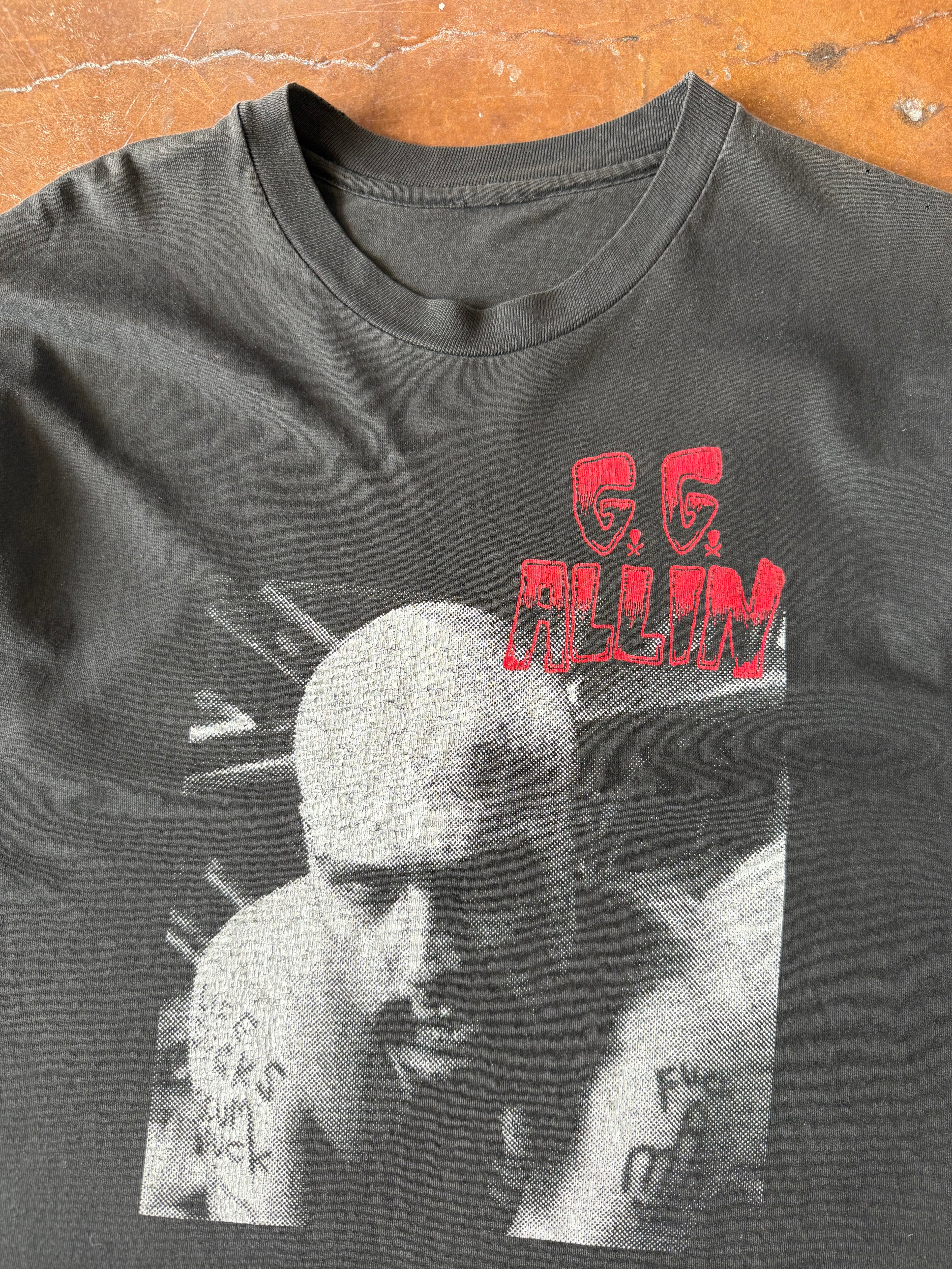 90s G.G. Allin "portrait" shirt (LARGE)