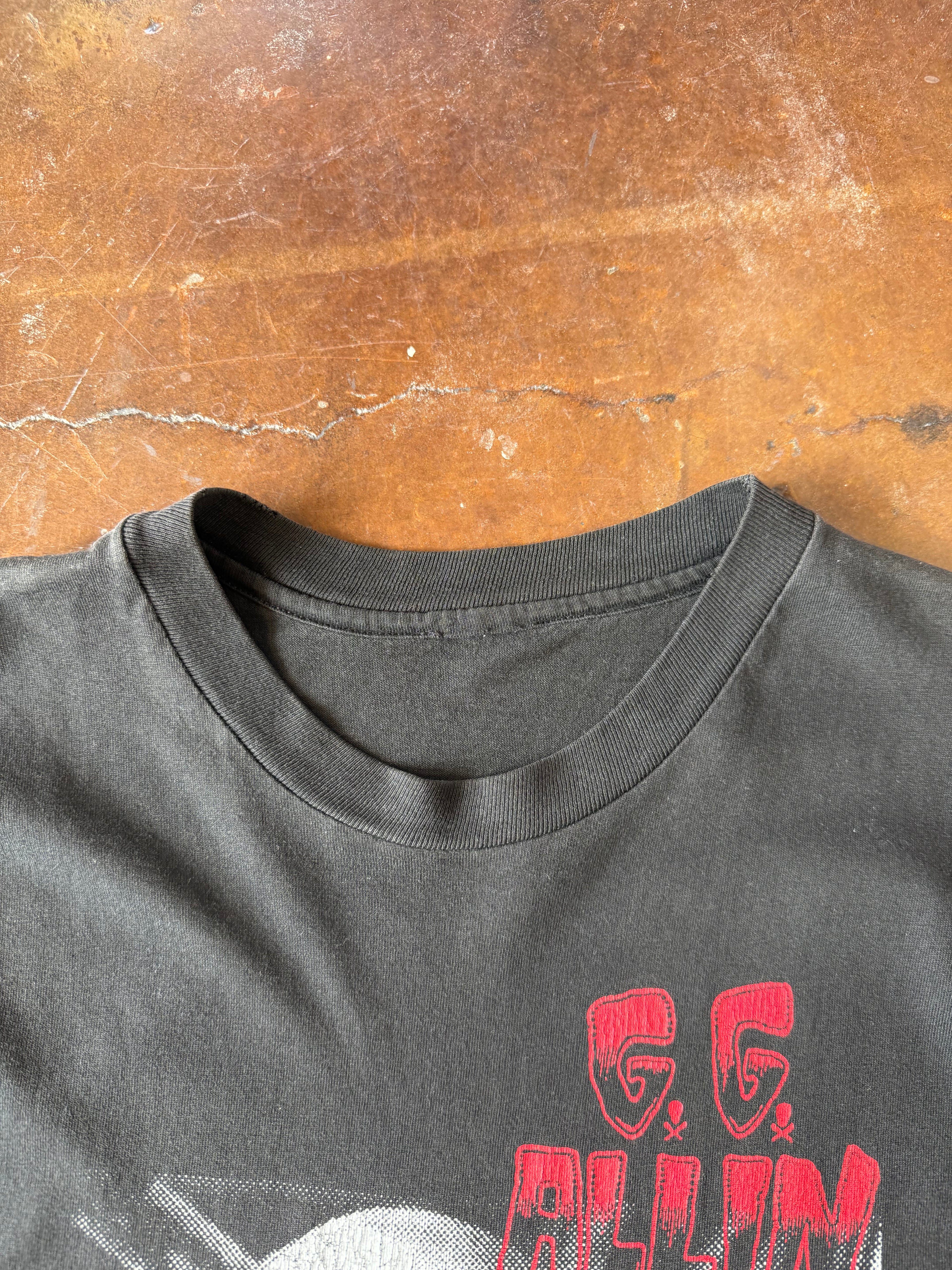 90s G.G. Allin "portrait" shirt (LARGE)