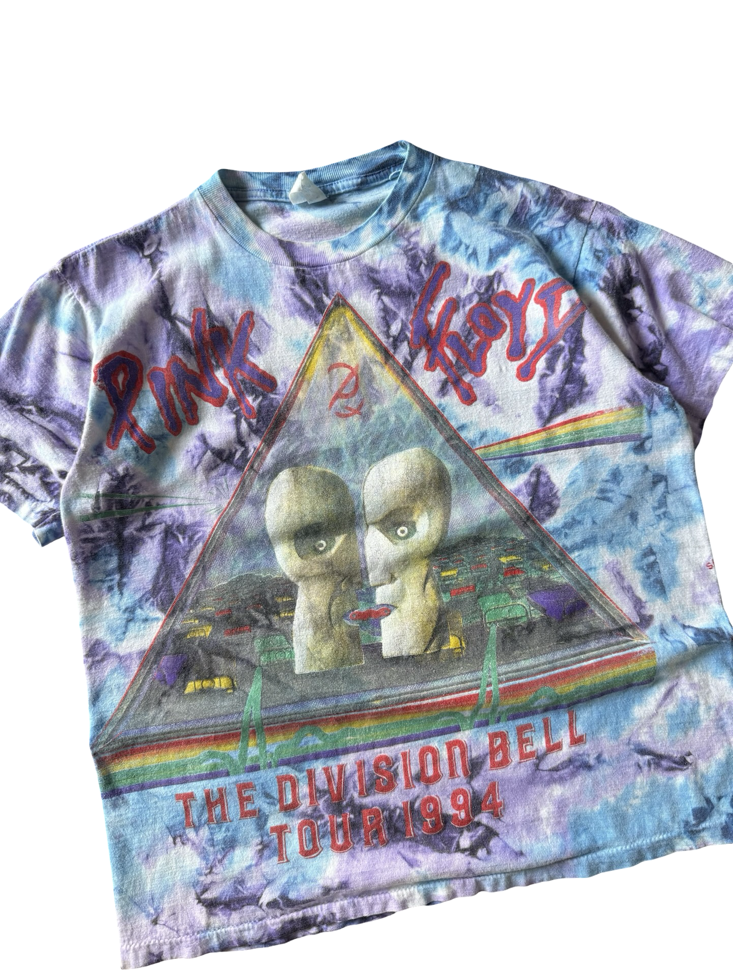 1994 Pink Floyd "division bell" tie dye band tour shirt